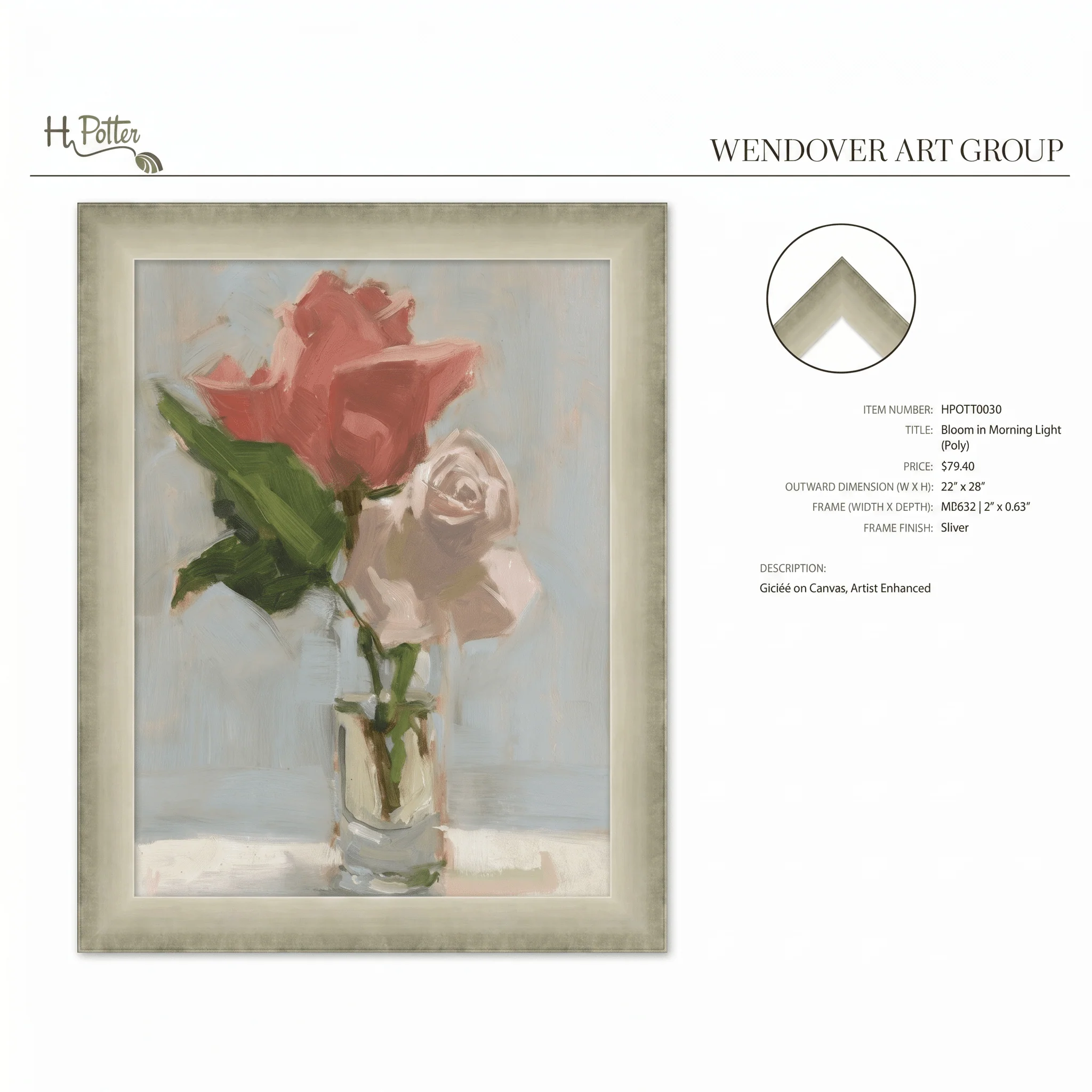 H Potter Bloom In Morning Light Canvas Wall Art - Image 5