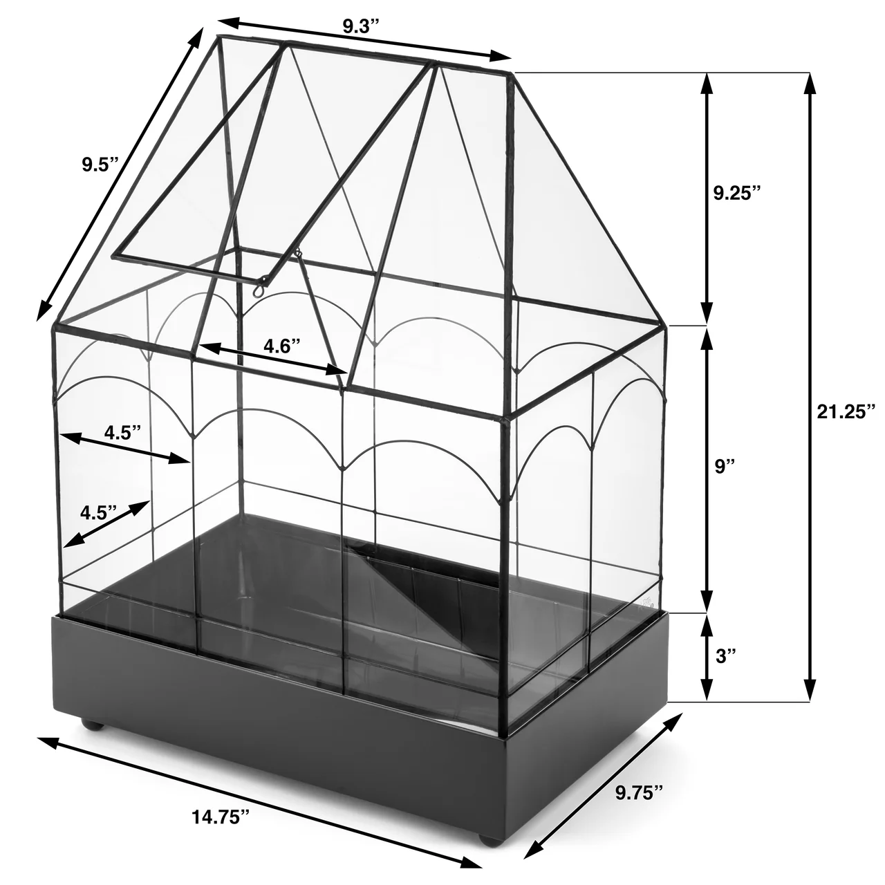 H Potter Estate Glass Terrarium Wardian – Indoor Garden - Image 4