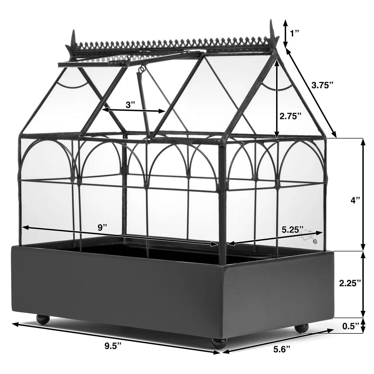 H Potter Classic Wardian Case Terrarium – Small Sealed Glass Design - Image 3