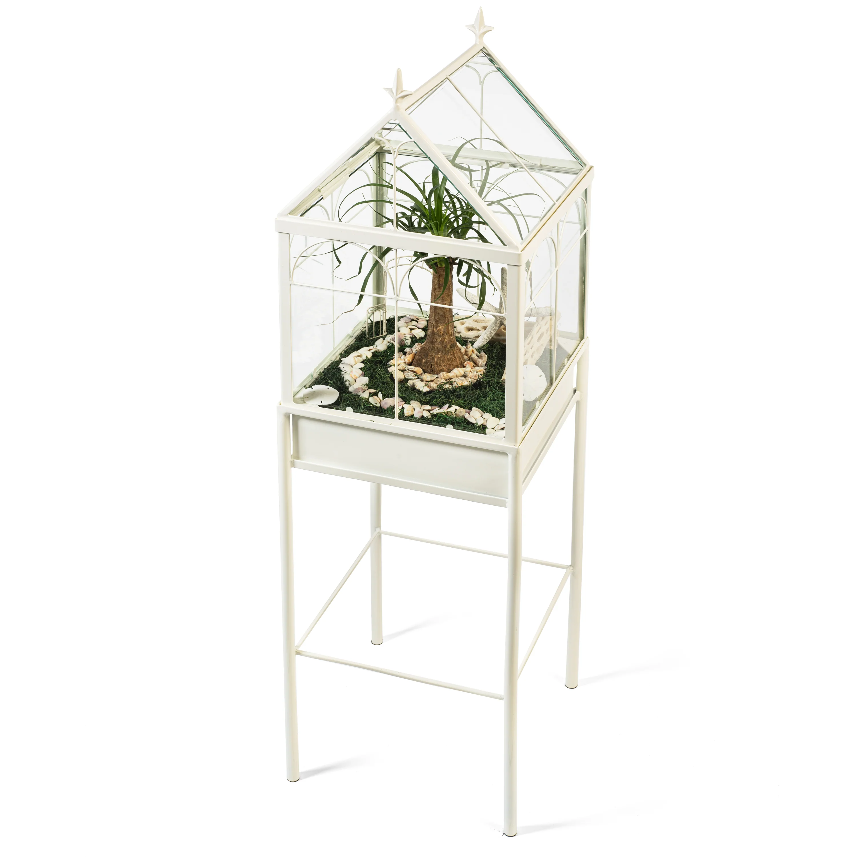 H Potter Square Freestanding Wardian Case Terrarium HP504W - Image 11