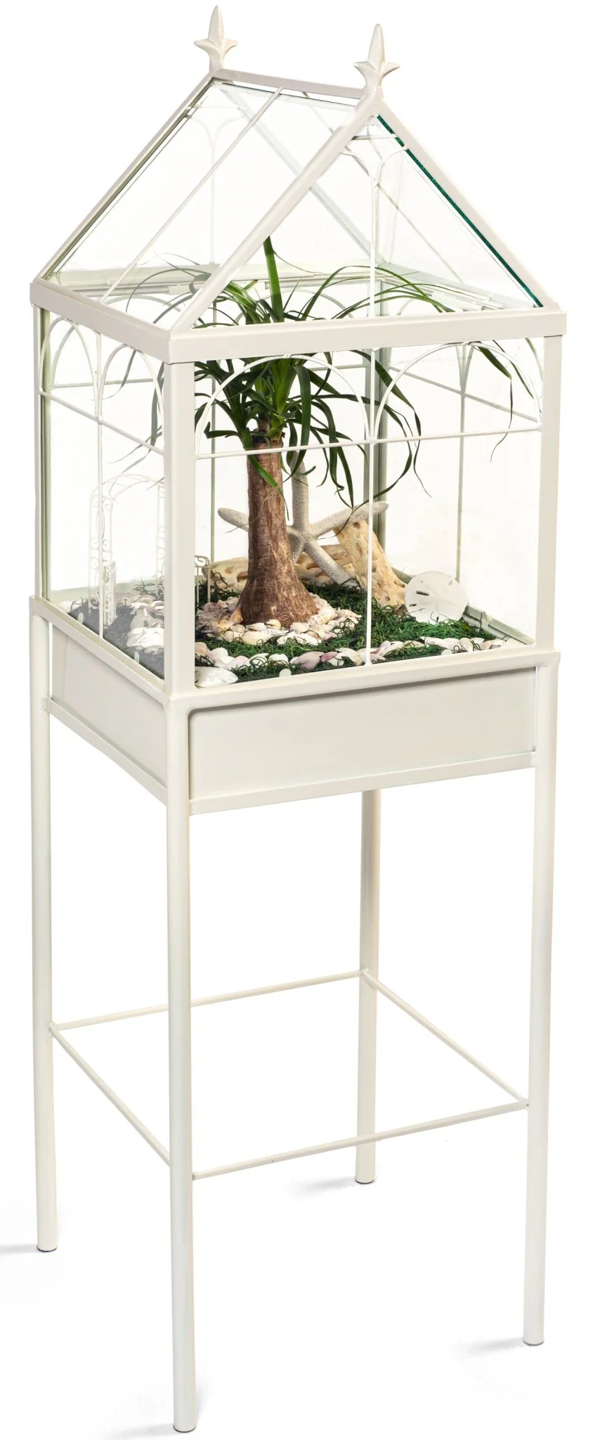 H Potter Square Freestanding Wardian Case Terrarium HP504W - Image 3
