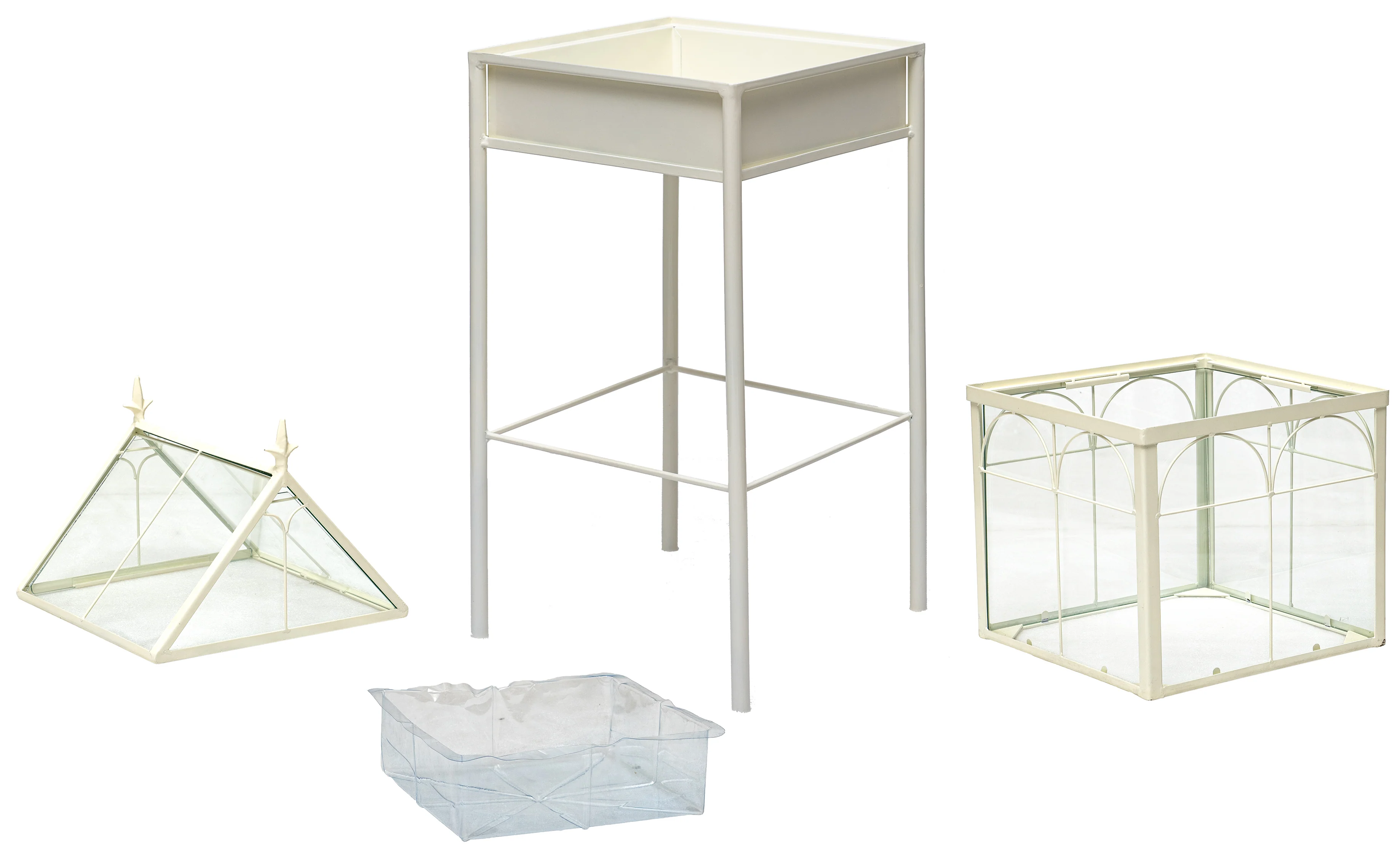 H Potter Square Freestanding Wardian Case Terrarium HP504W - Image 5