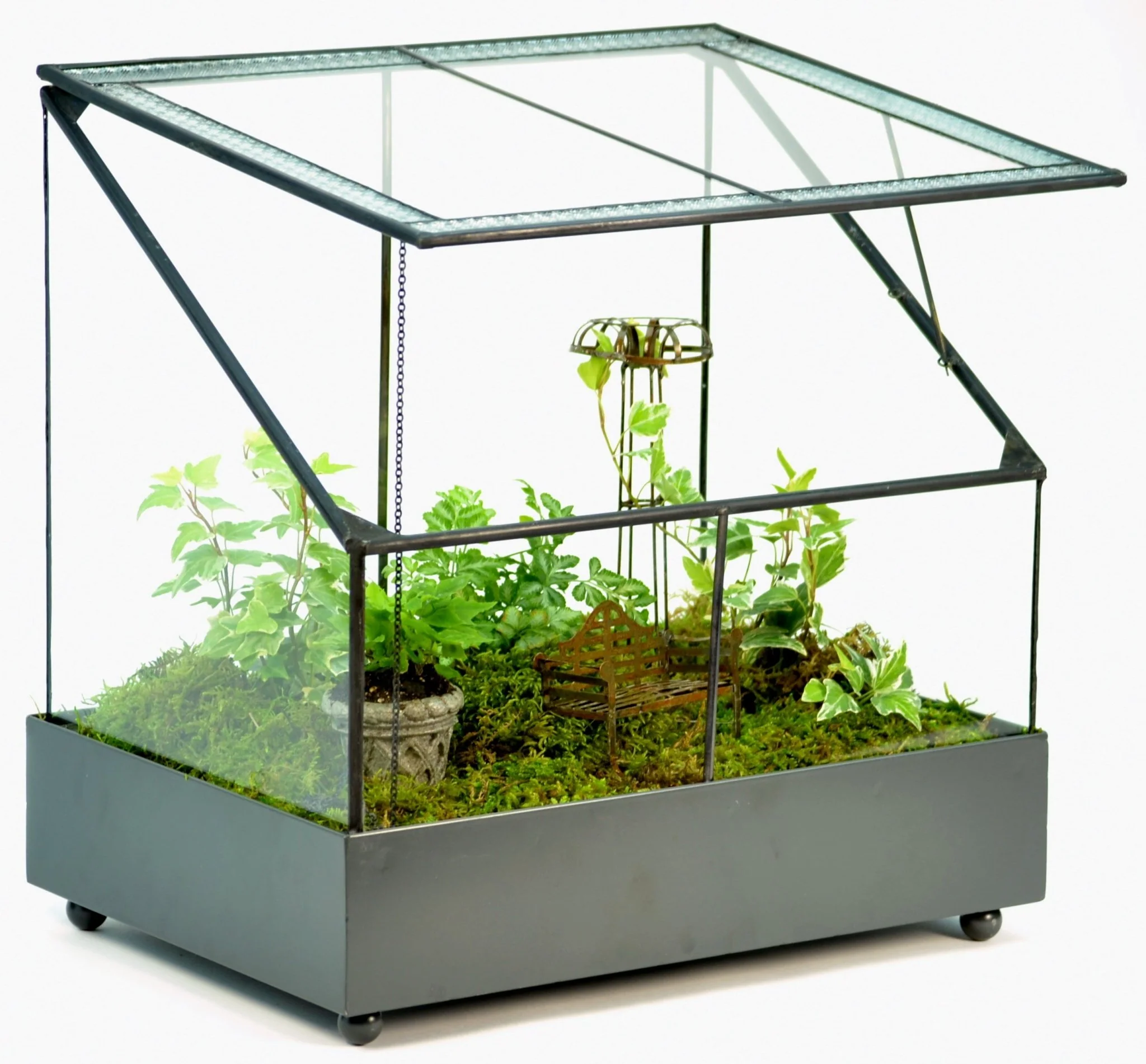 H Potter Hinged Roof Wardian Case Glass Terrarium - Image 5