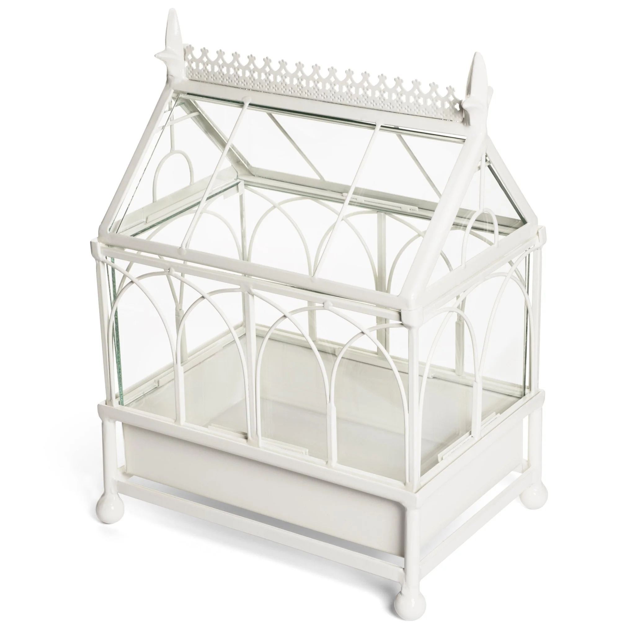 H Potter Conservatory Wardian Case Terrarium – Metal & Glass Tabletop Greenhouse - Image 14