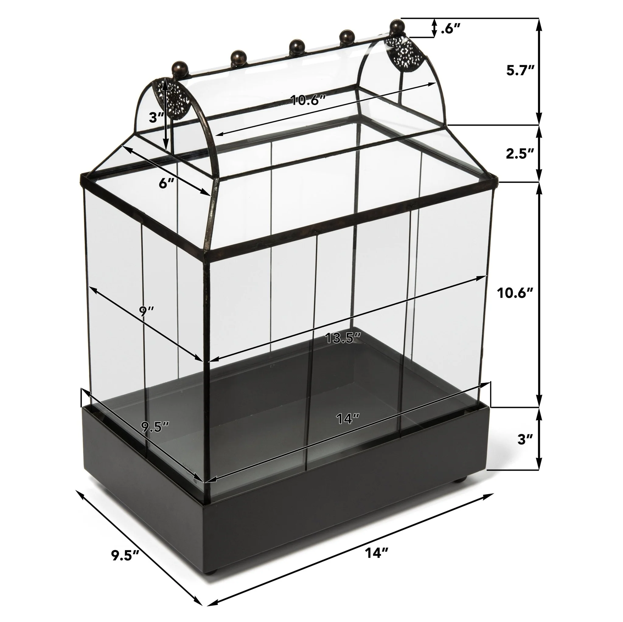 H Potter Glass Terrarium | Heirloom Wardian Case Planter - Image 4