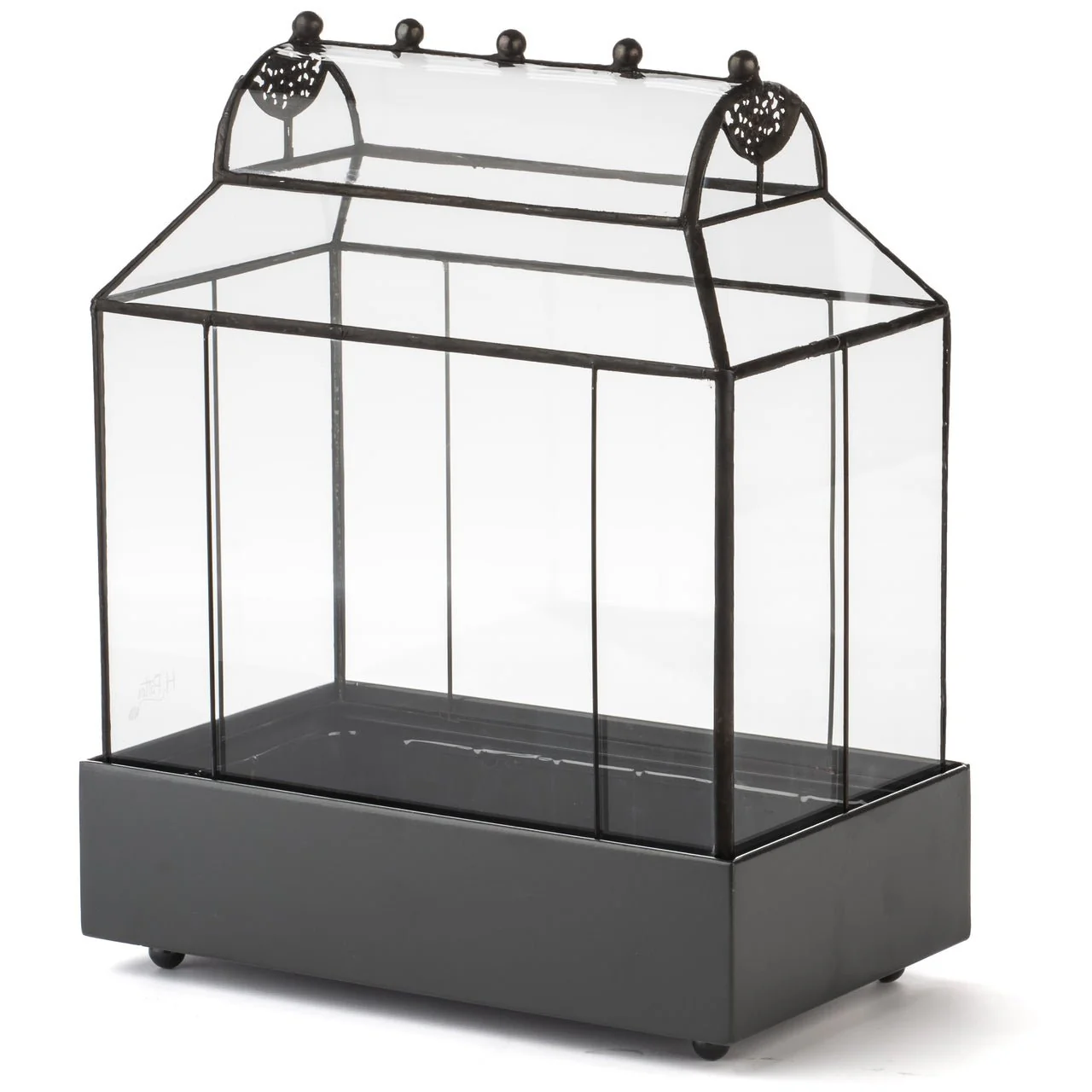H Potter Barrel Roof Wardian Case Terrarium – Curved Glass Tabletop Display - Image 3