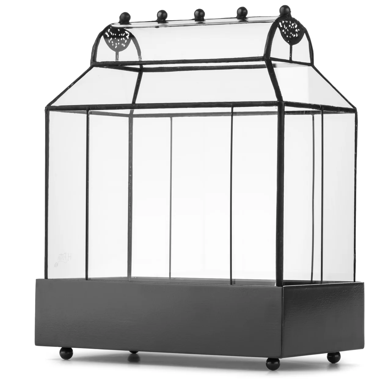 H Potter Barrel Roof Wardian Case Terrarium – Curved Glass Tabletop Display - Image 6