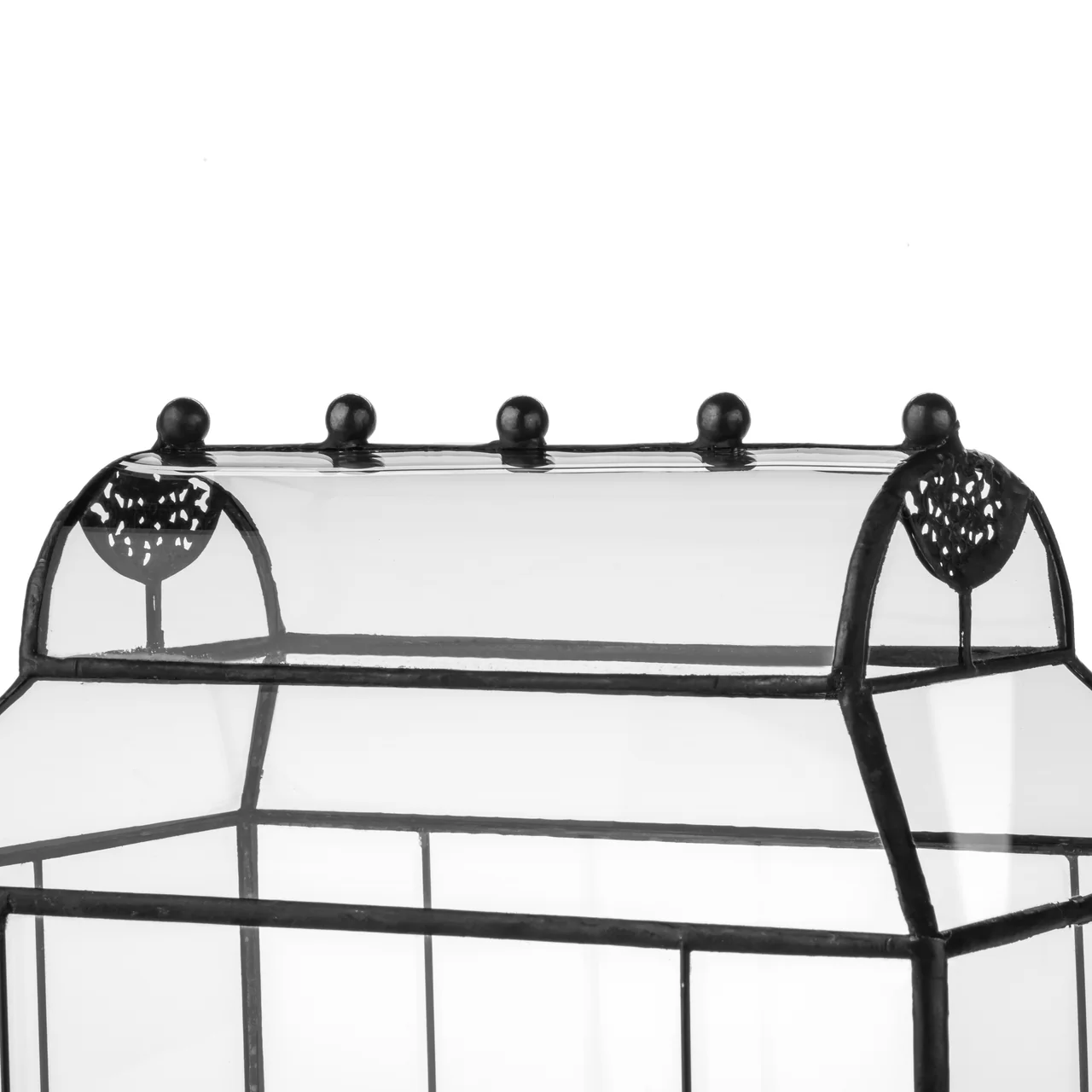 H Potter Barrel Roof Wardian Case Terrarium – Curved Glass Tabletop Display - Image 9