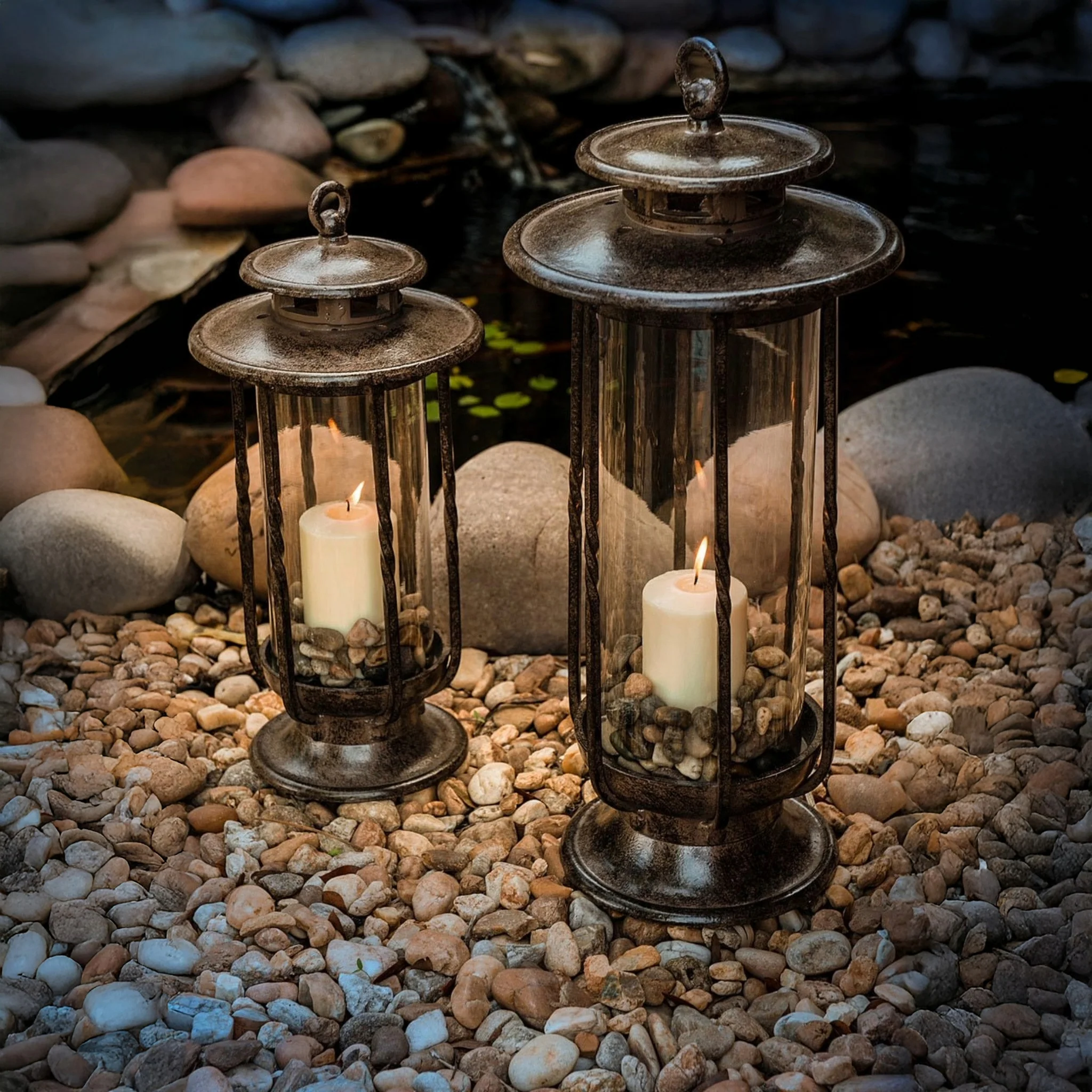 H Potter Lantern - Large 23" Decorative Hurricane Candle Holder Indoor Outdoor - Image 11