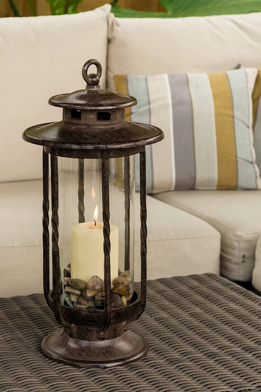 H Potter Lantern - 19" Decorative Hurricane Candle Holder Indoor Outdoor - Image 8