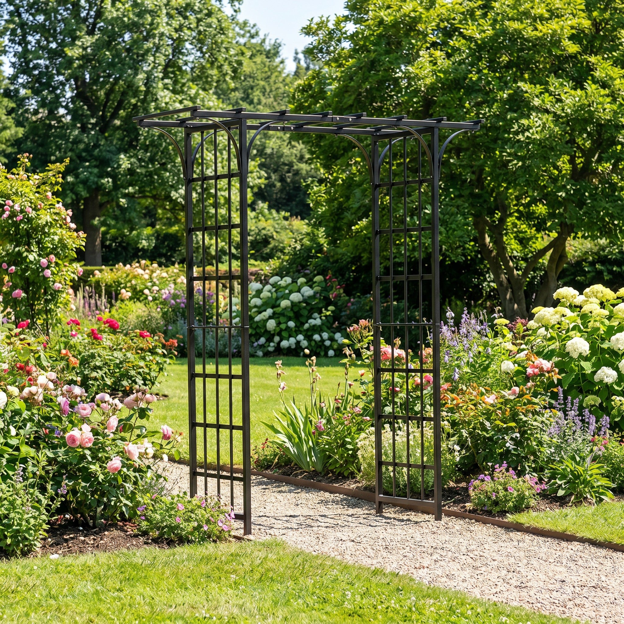 H Potter Eden Park Arbor Arch - 45 Inch Wide Freestanding Arch
