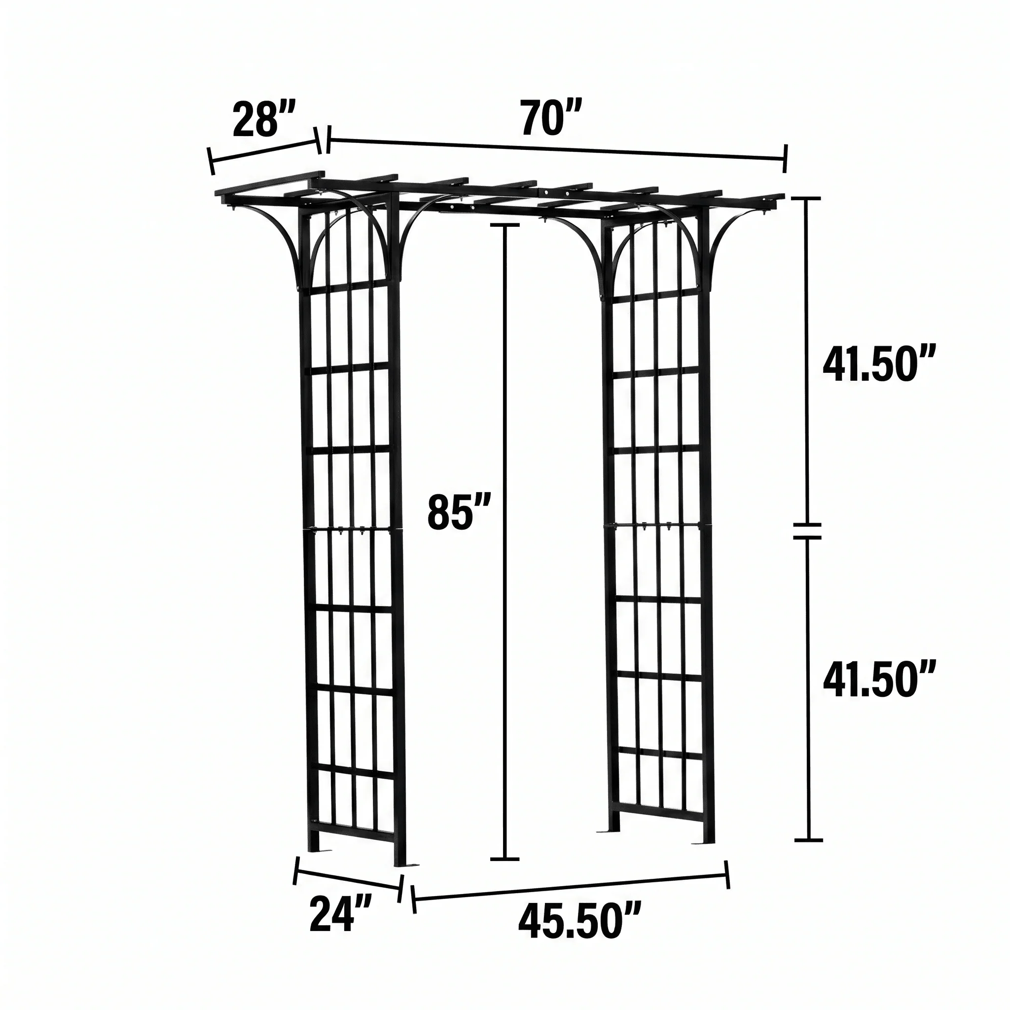 H Potter Eden Park Arbor Arch - 45 Inch Wide Freestanding Arch - Image 2