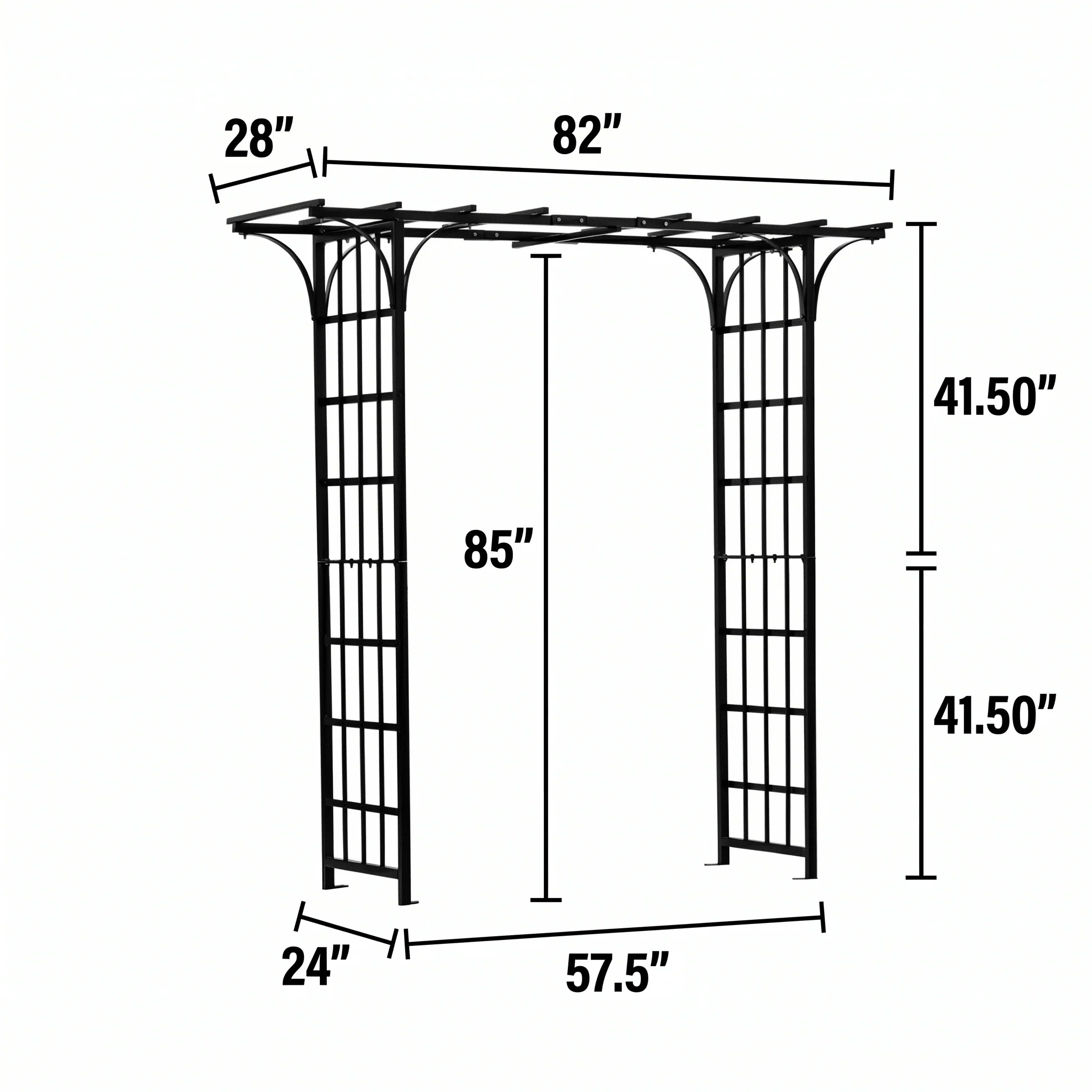 H Potter Eden Park Arbor Arch - 57 Inch Wide Freestanding Arch - Image 2