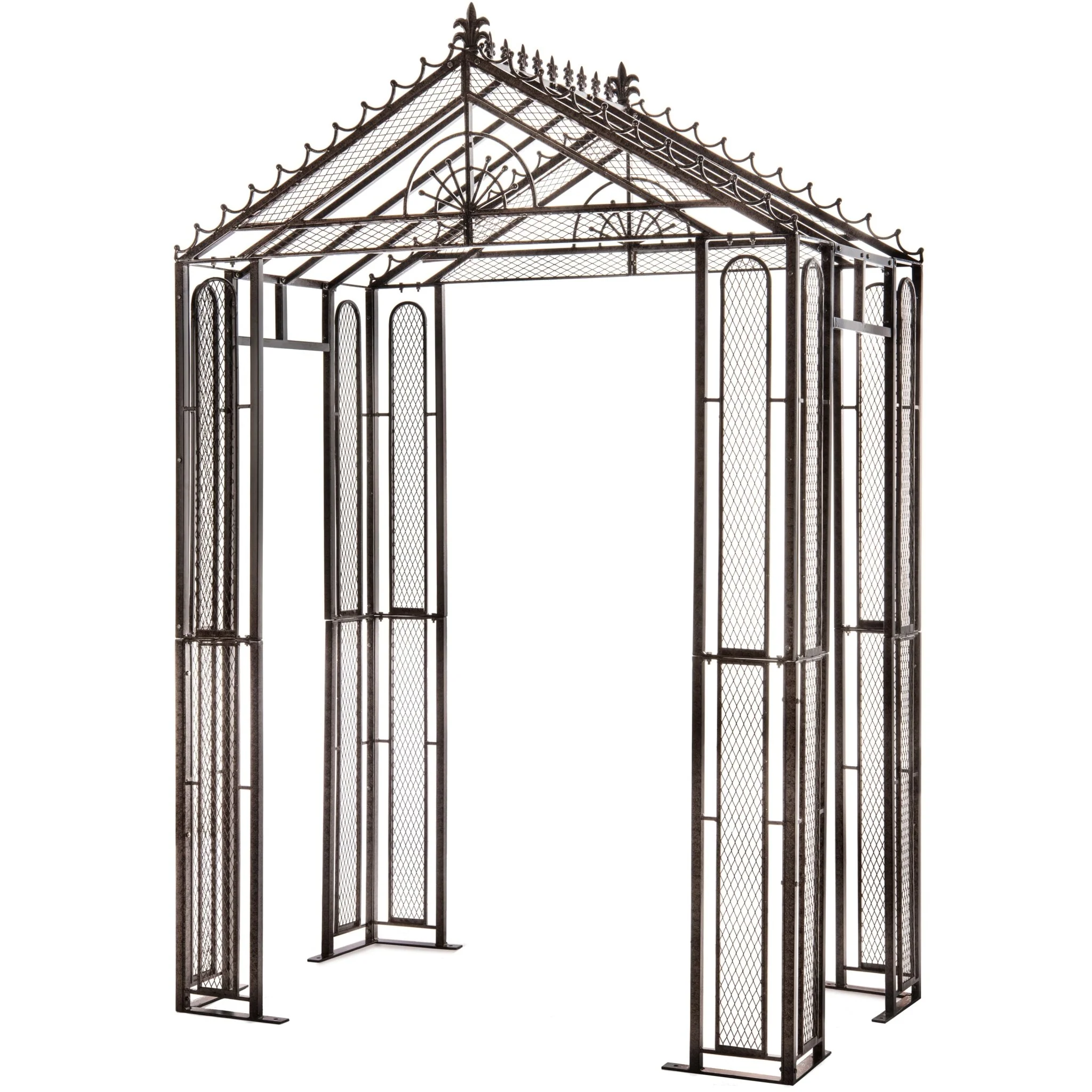 H Potter Marabella Garden Arbor - Trellis Arch - Metal - Heavy-Duty for Climbing Plants - Image 11