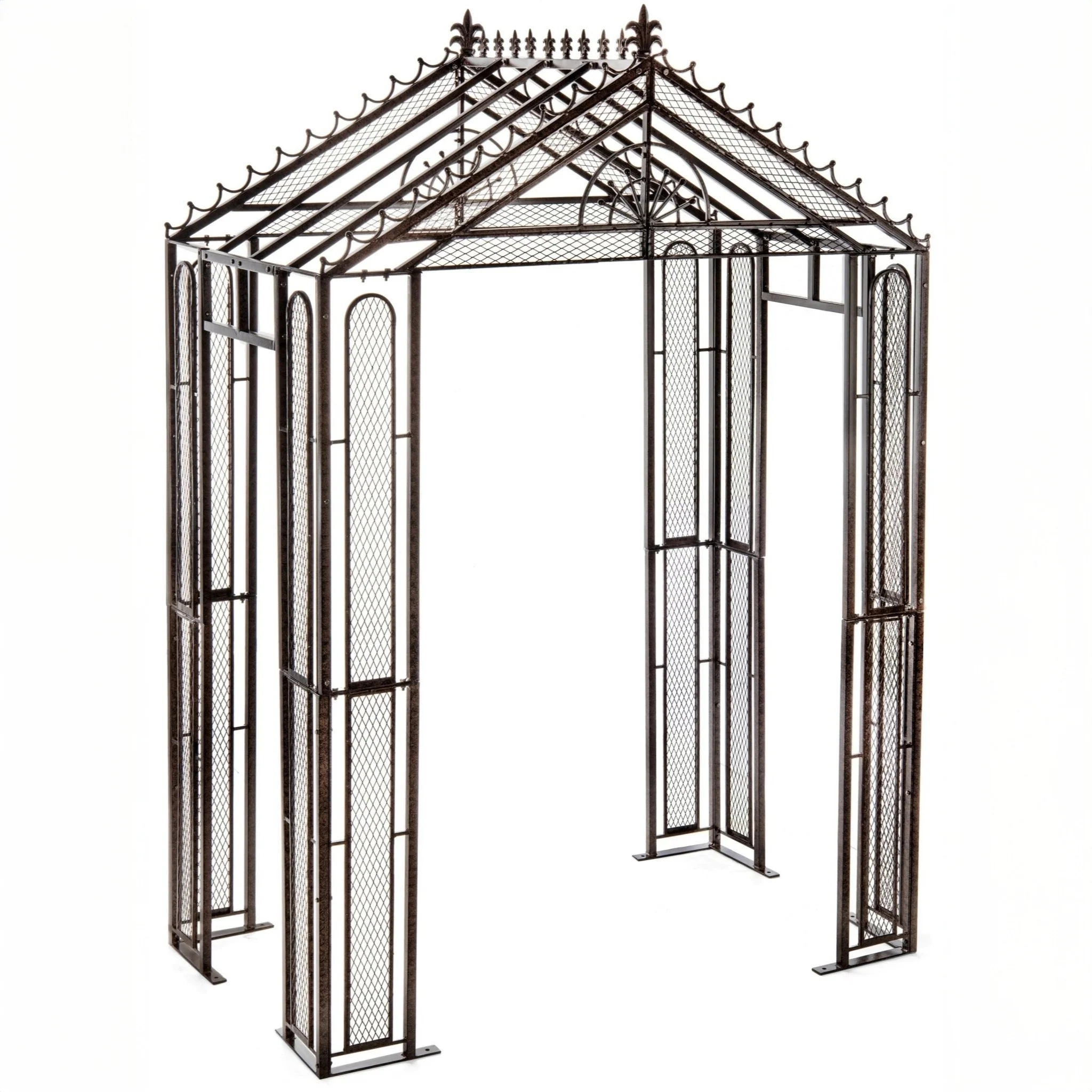 H Potter Marabella Garden Arbor - Trellis Arch - Metal - Heavy-Duty for Climbing Plants - Image 7