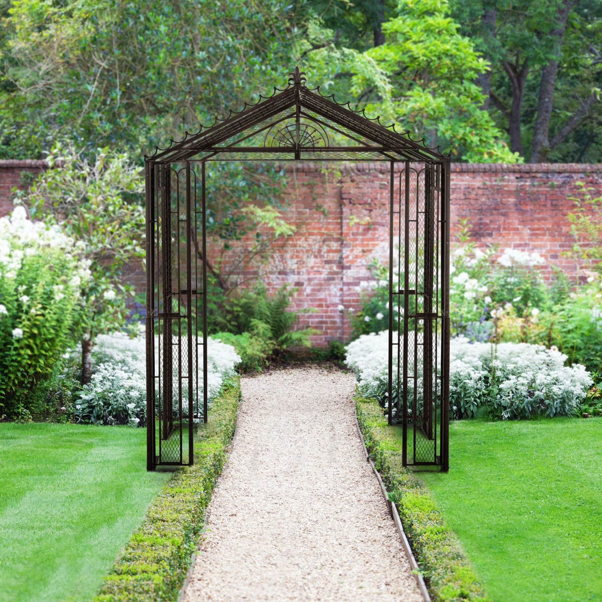 H Potter Marabella Garden Arbor - Trellis Arch - Metal - Heavy-Duty for Climbing Plants - Image 9