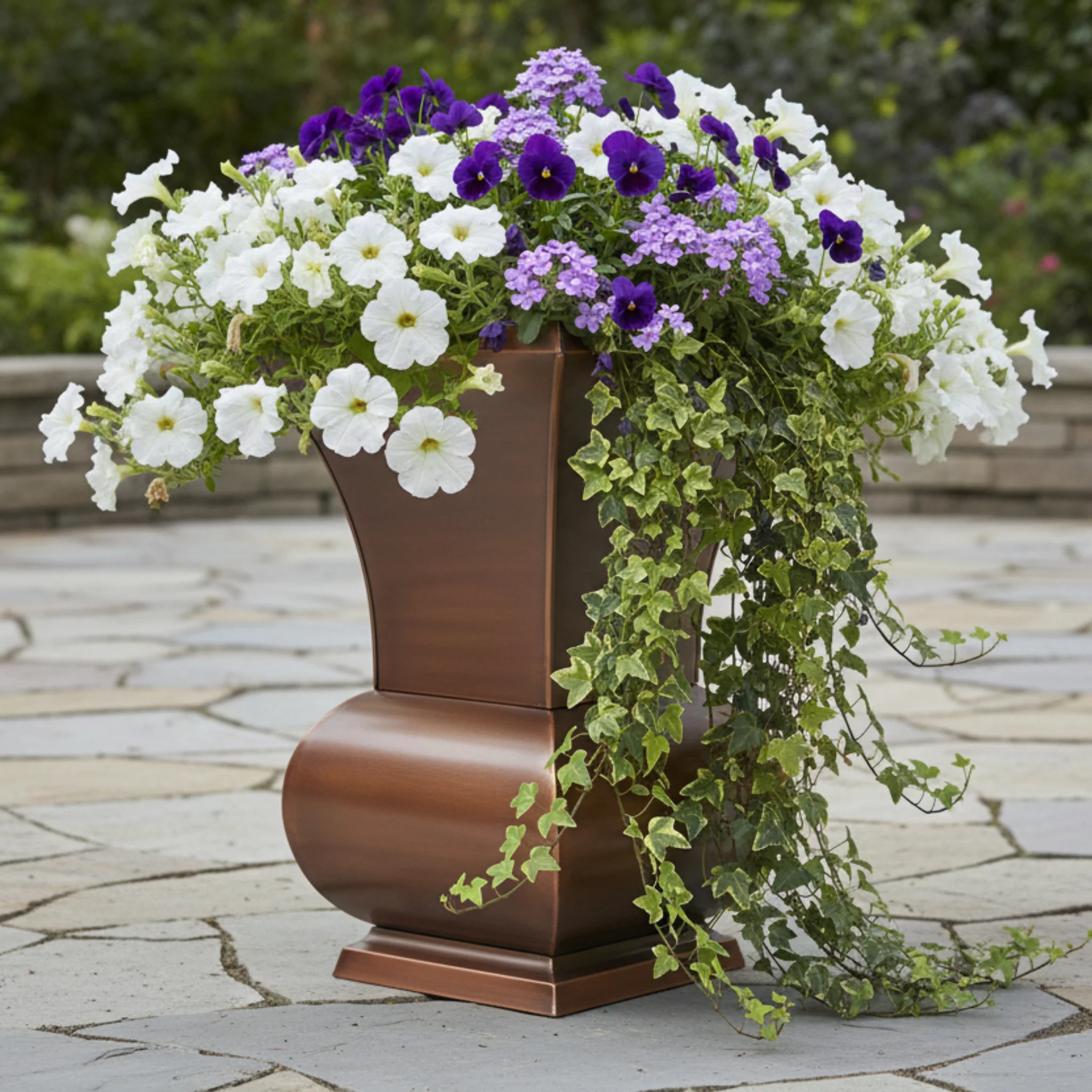 H Potter Biltmore Tall Copper Garden Urn Planter | 27" Indoor Outdoor Decorative Planter - Image 4