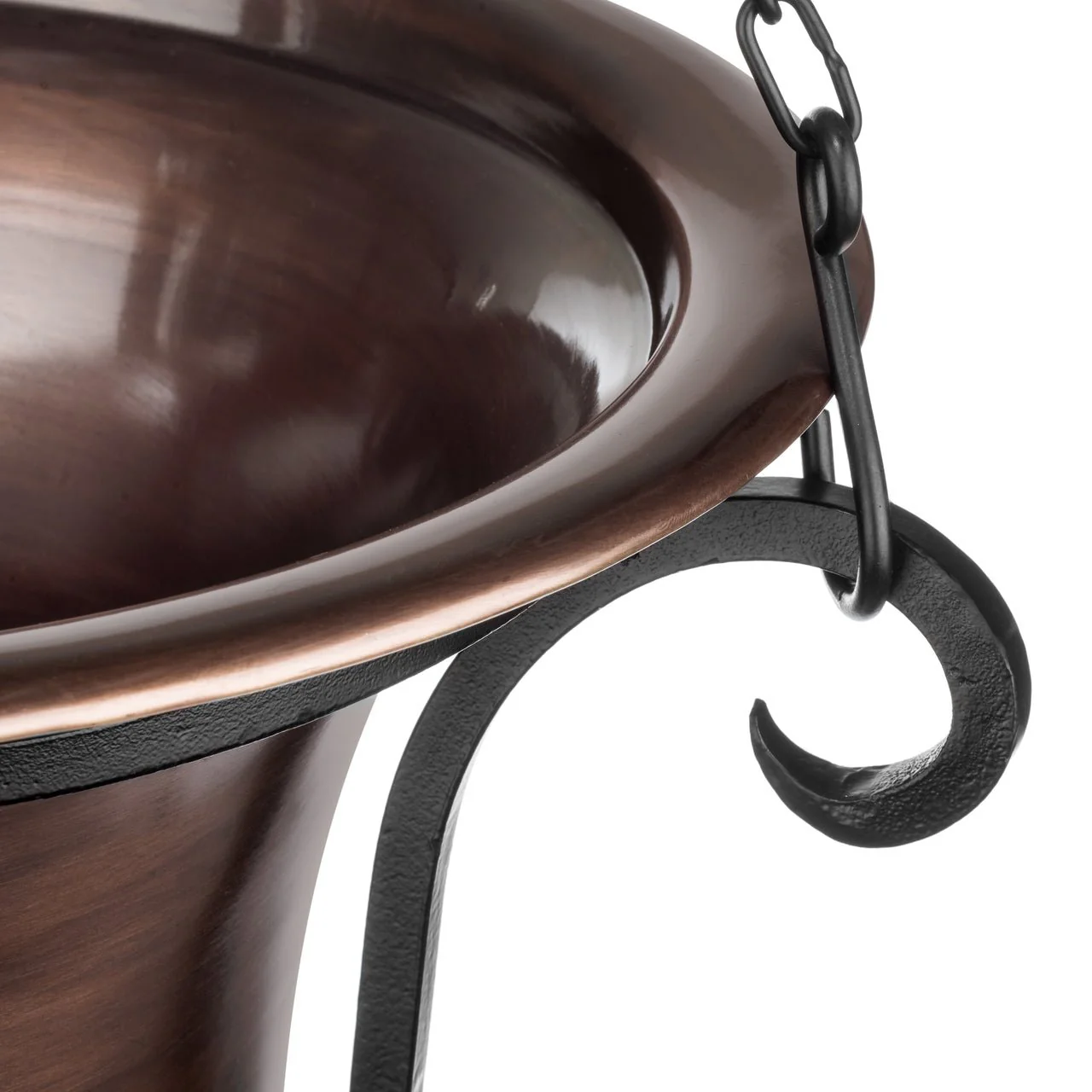 H Potter Architectural Scroll Hanging Copper Planter - Image 7