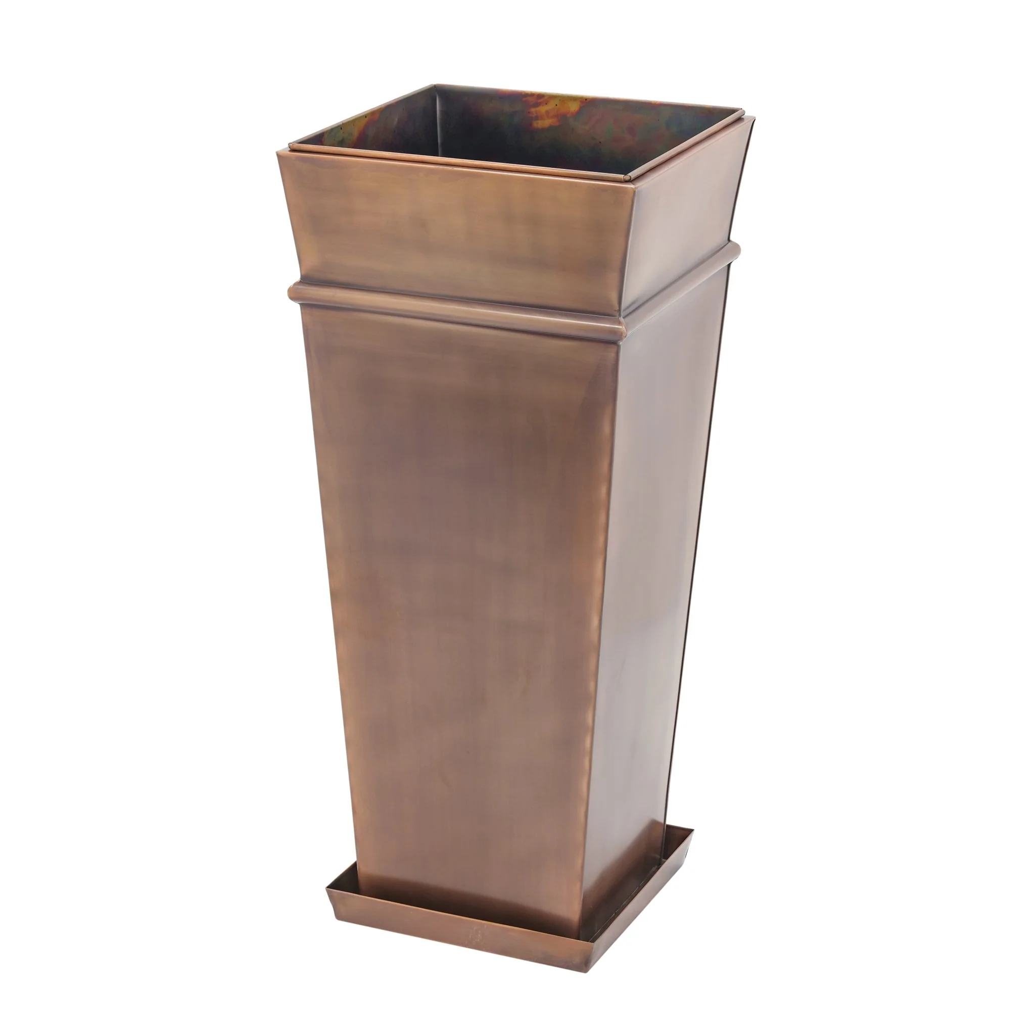 H Potter Carrington Tall Antique Copper Planter | 33" Tapered Indoor Outdoor Planter - Image 15