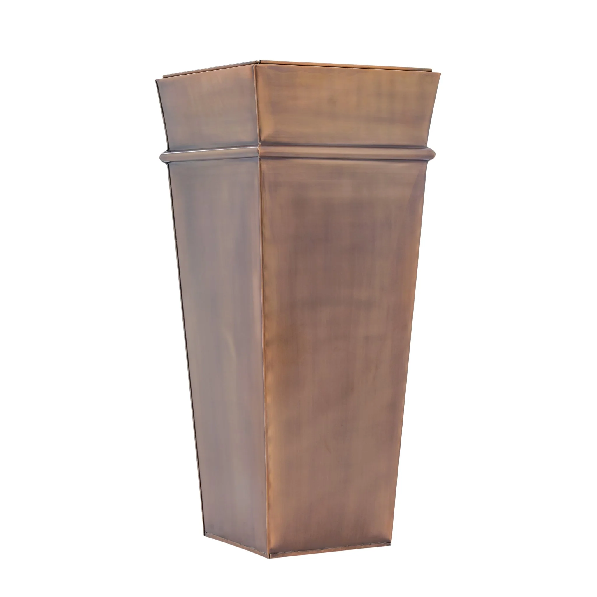 H Potter Carrington Tall Antique Copper Planter | 33" Tapered Indoor Outdoor Planter - Image 2