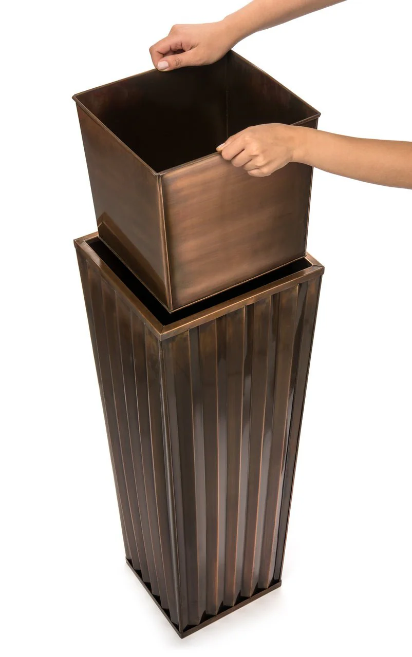 H Potter Ribbed Planter Set GAR546SET - Image 3
