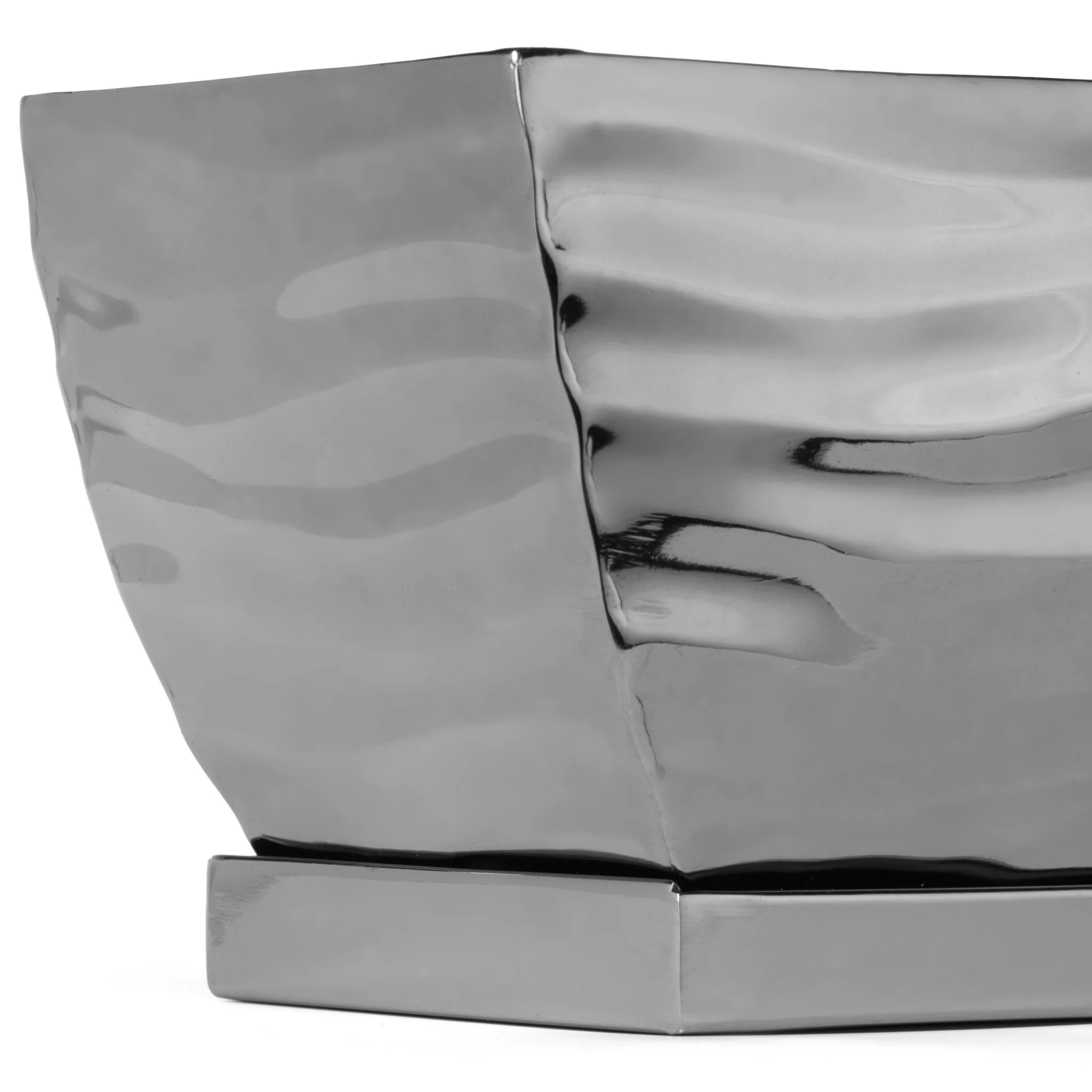 H Potter Rectangular Planter Flower Pot Indoor Outdoor Window Box Black Nickel Finish - Image 7
