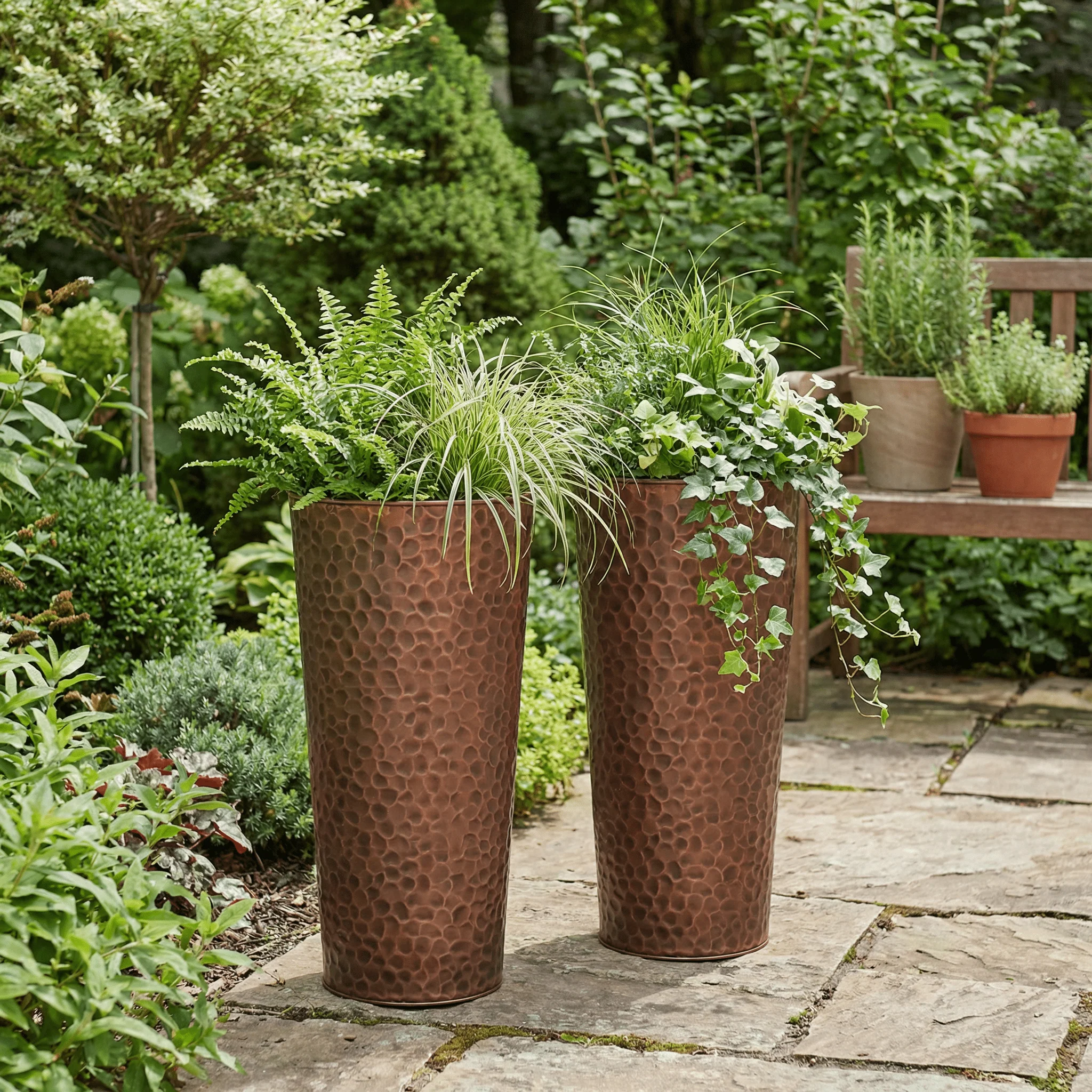 H Potter Hand Hammered Planter GAR568 - Image 17