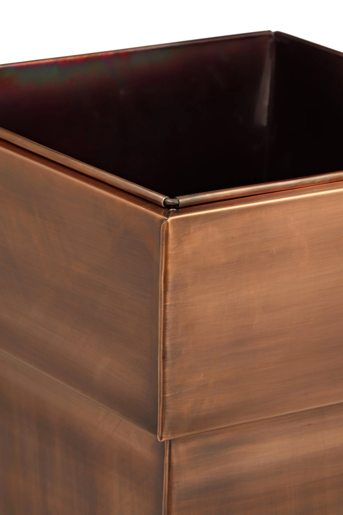 H Potter Waverly Tall Square Copper Planter 36.5 Inch – Indoor Outdoor Entryway Planter - Image 8