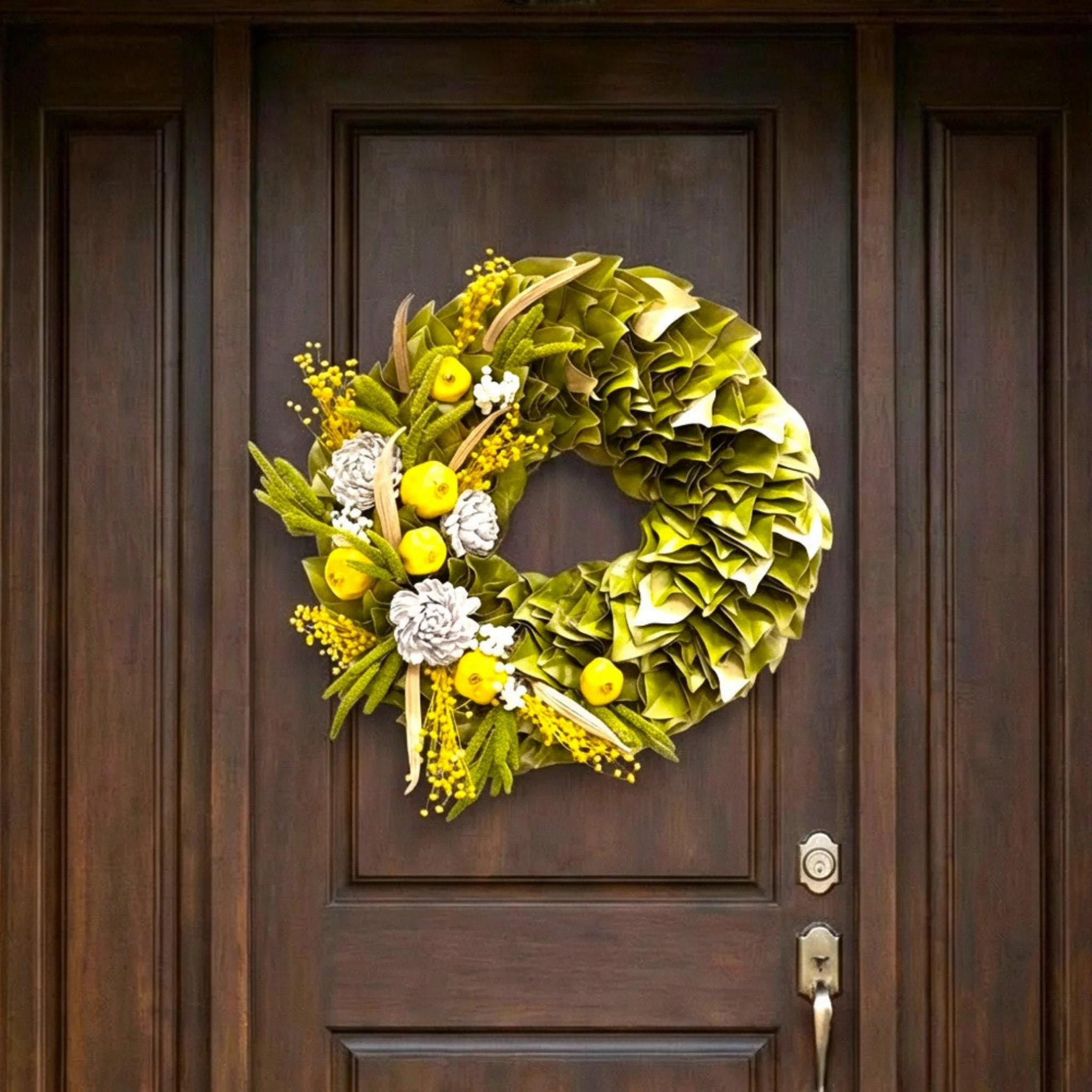 H Potter Garden Radiance Dried Wreath – Spring Botanical Wreath - Image 3
