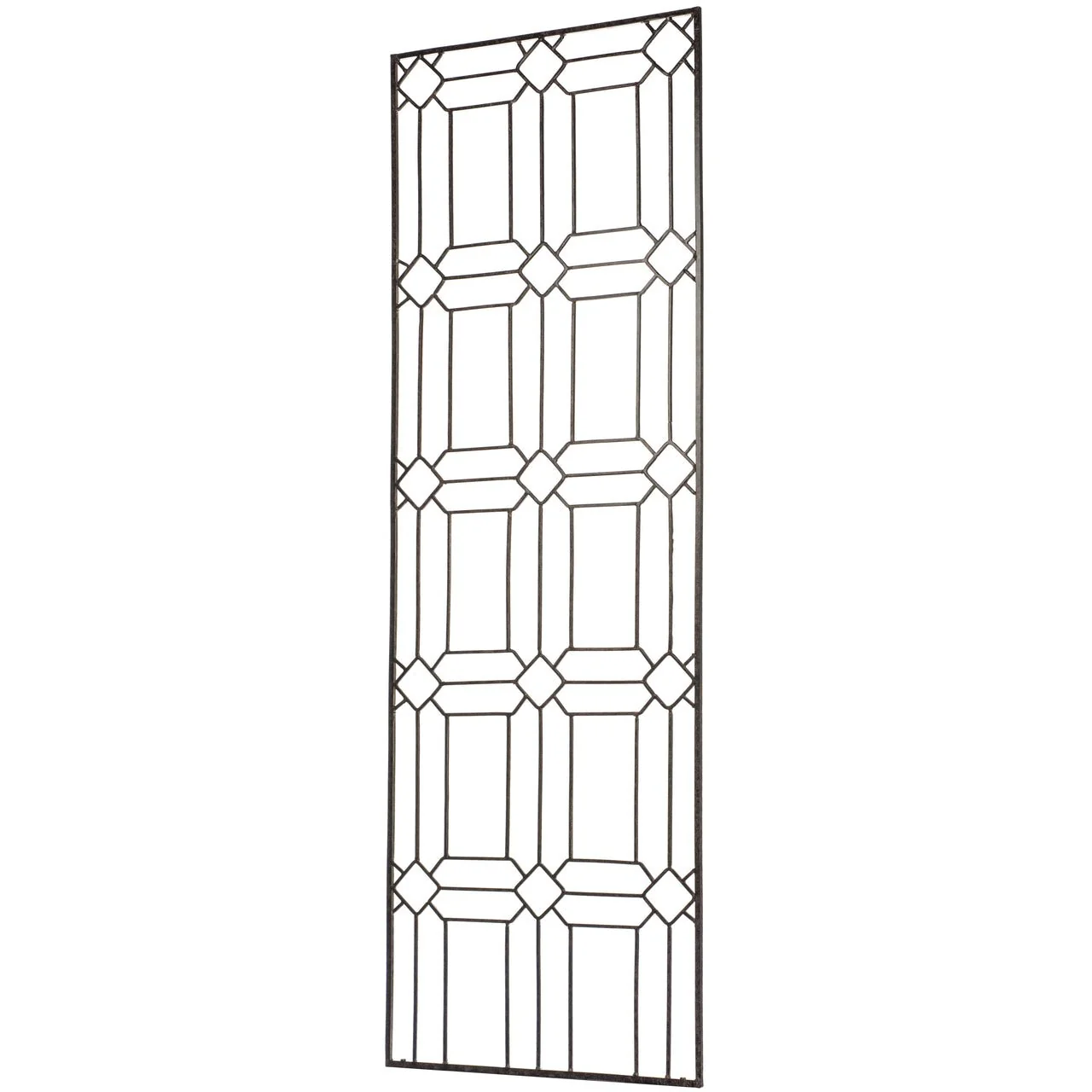 H Potter Diamond Wall Trellis - Set of 3 - Iron Garden Screen Panel - 69" Tall -Charcoal Brown - Image 3