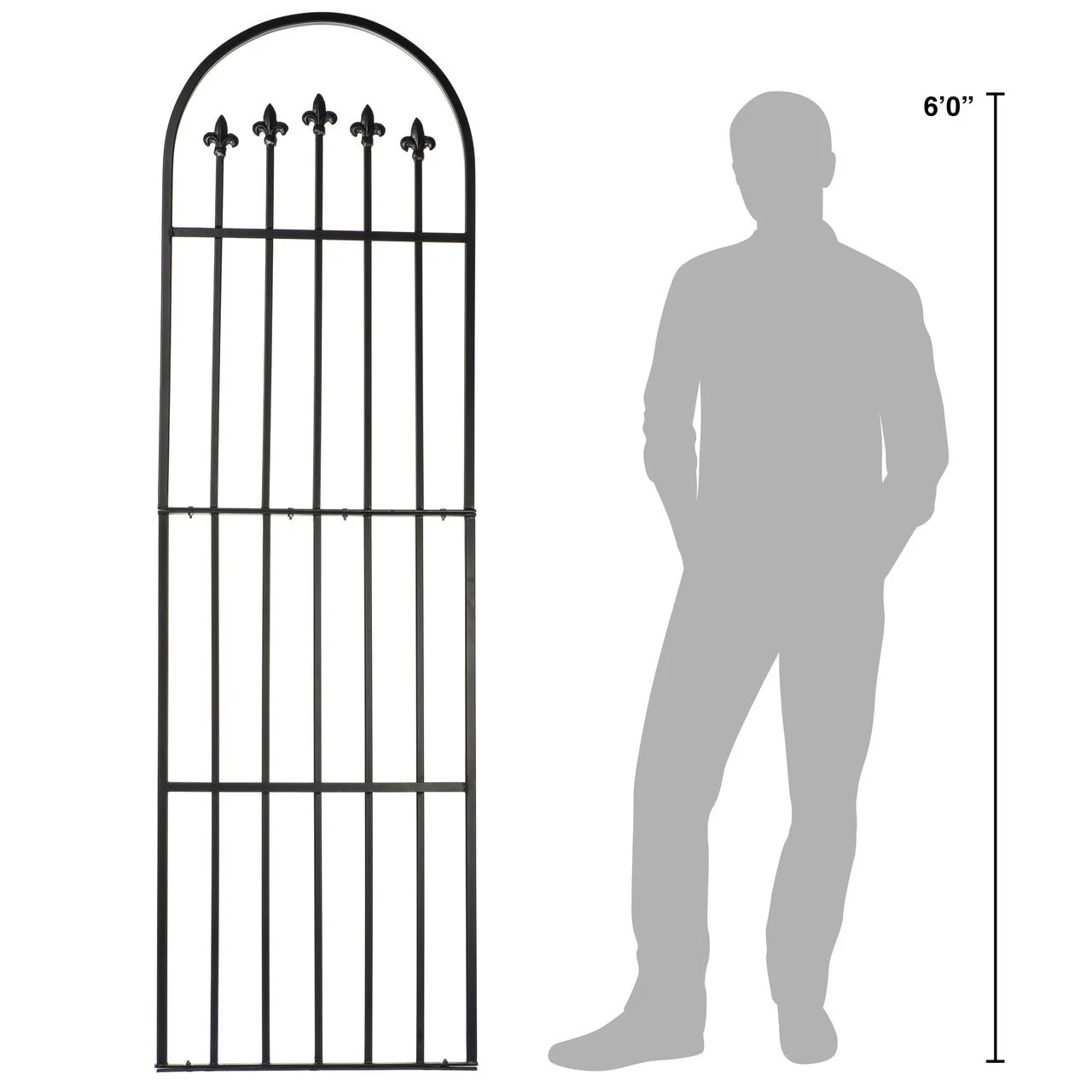 H Potter Verona Garden Wall Trellis – Heavy Duty Metal - Black Finish - 80.75" Tall - Image 3
