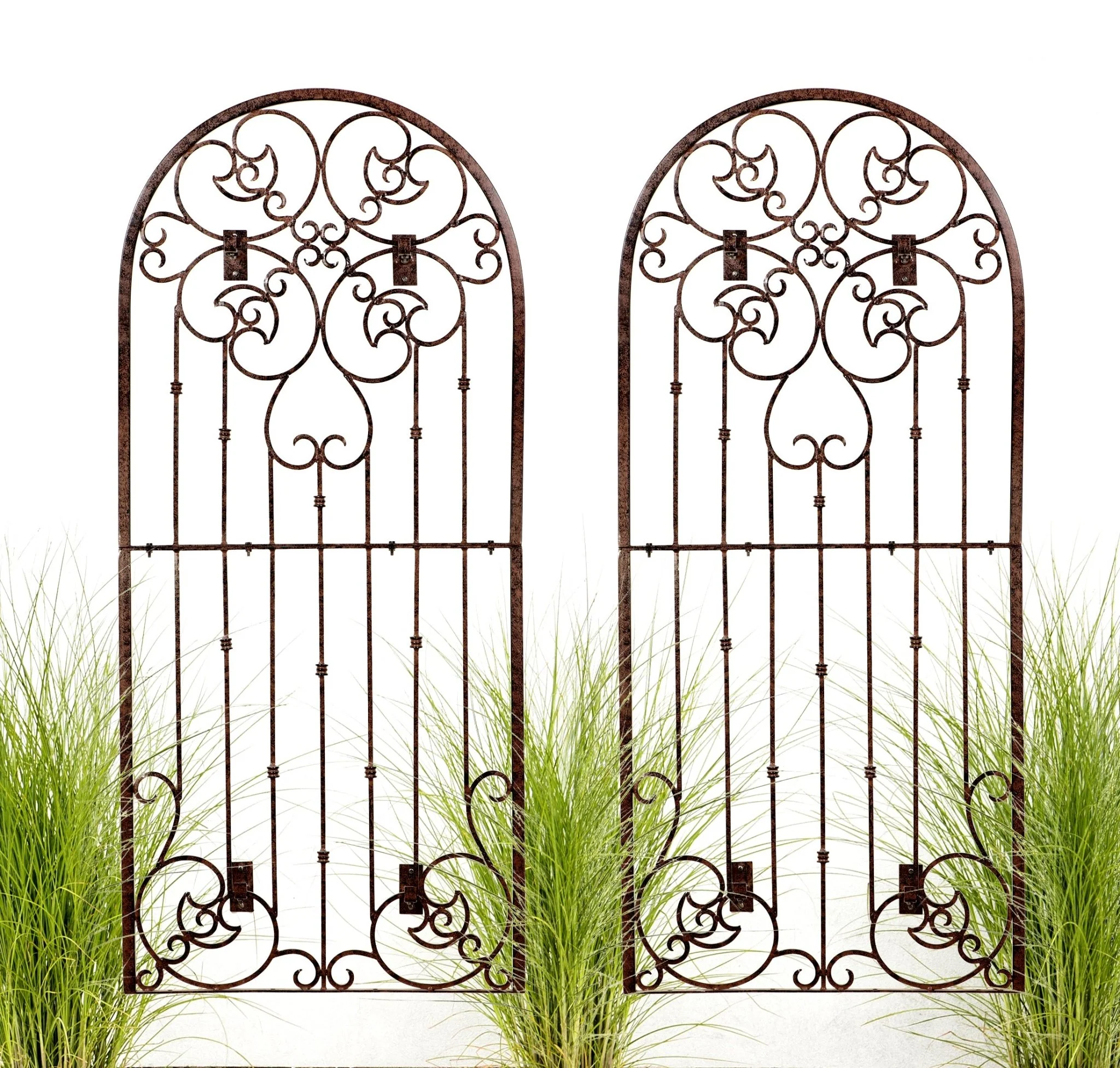 H Potter Legacy Wall Trellis - Set of 2 – 6 Ft Tall Iron Garden Screen - Charcoal Brown - Image 4