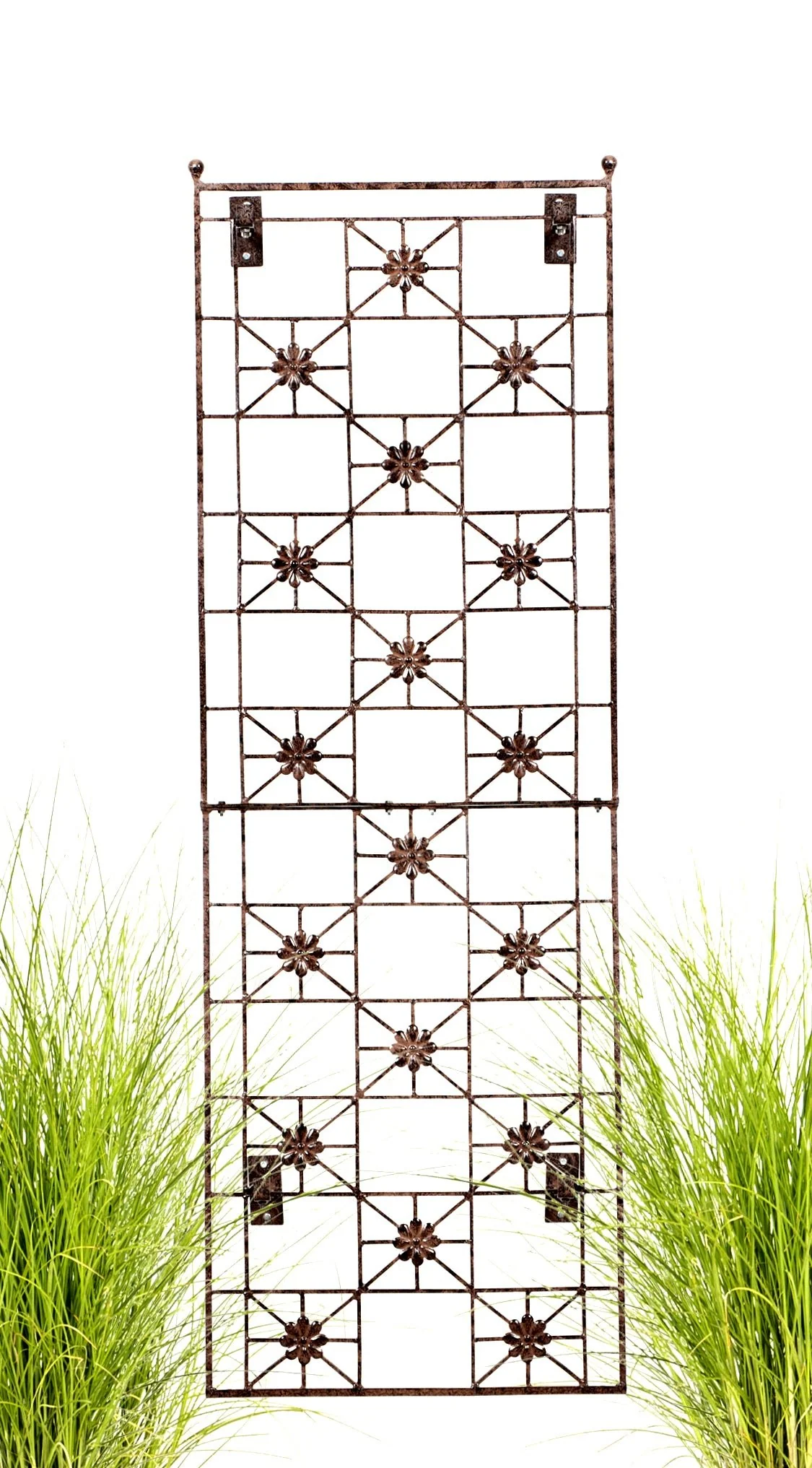 H Potter Delaney Wall Trellis – 69" Tall Charcoal Brown - Iron Garden Screen - Image 2