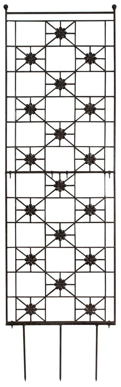 H Potter Delaney Wall Trellis – 69" Tall Charcoal Brown - Iron Garden Screen - Image 6