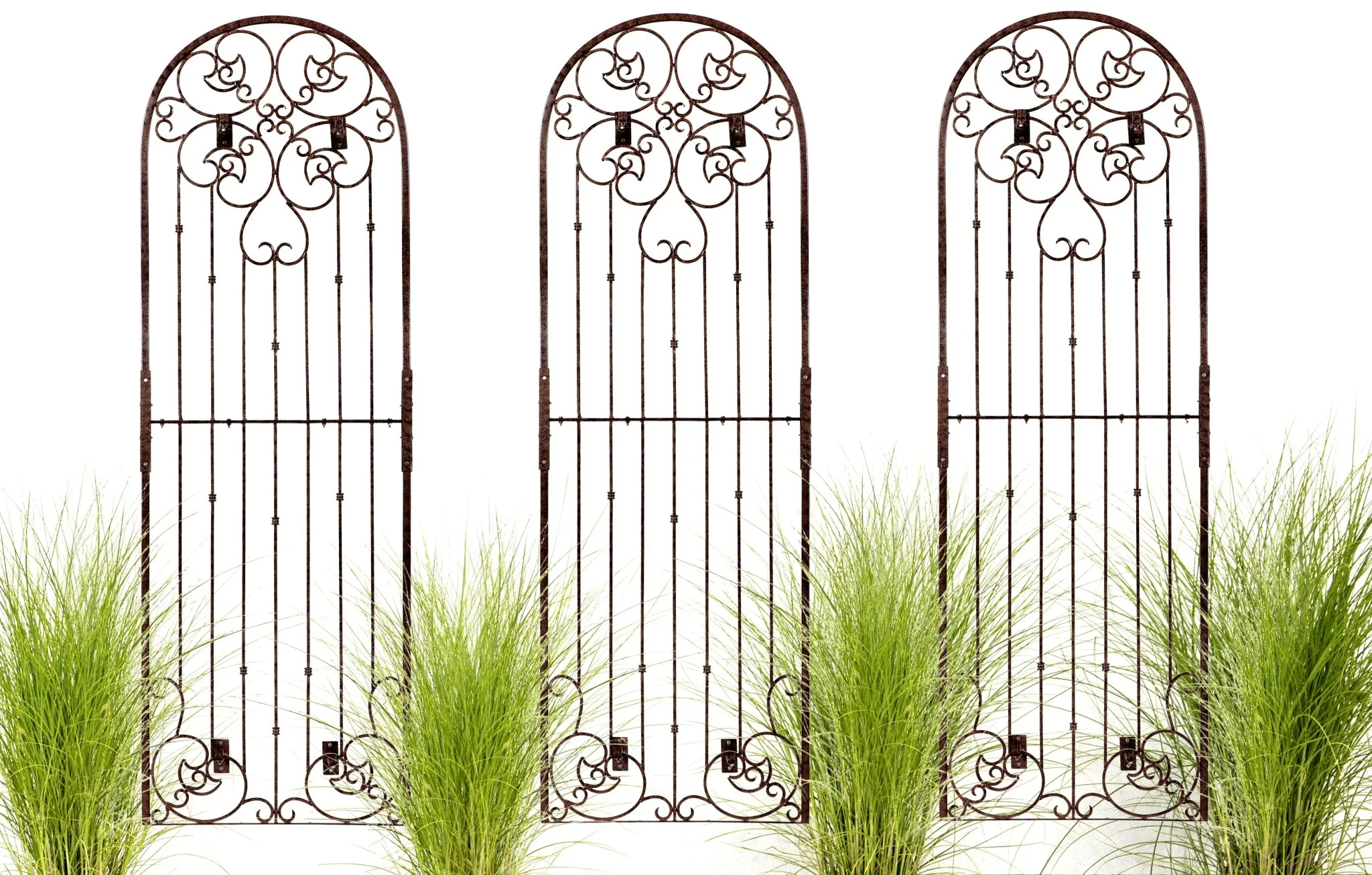 H Potter Legacy Wall Trellis - Set of 3 – 8 Ft Tall Iron Garden Screen - Charcoal Brown - Image 2