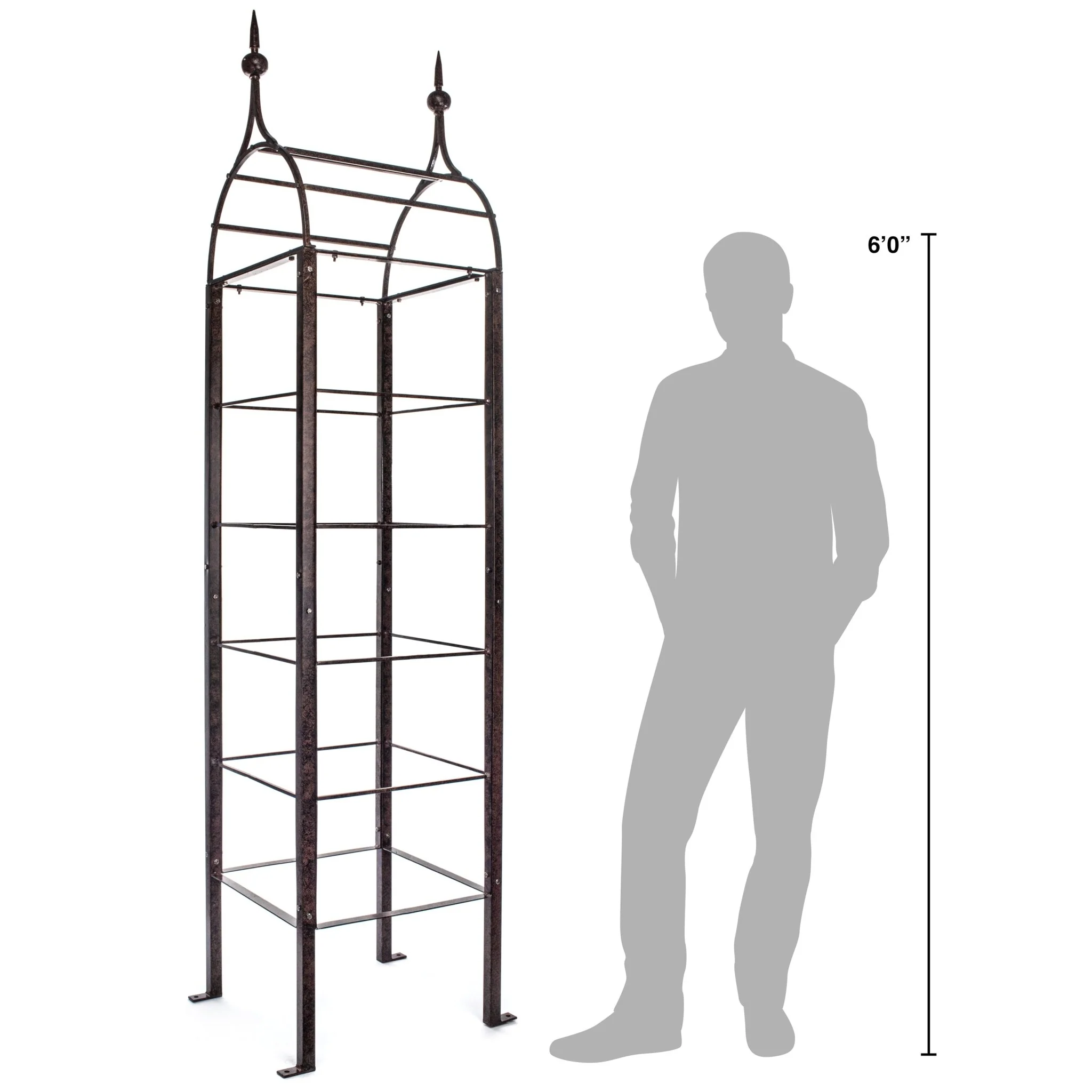 H Potter Ogee Obelisk Garden Trellis - Large Metal Structure - Image 3