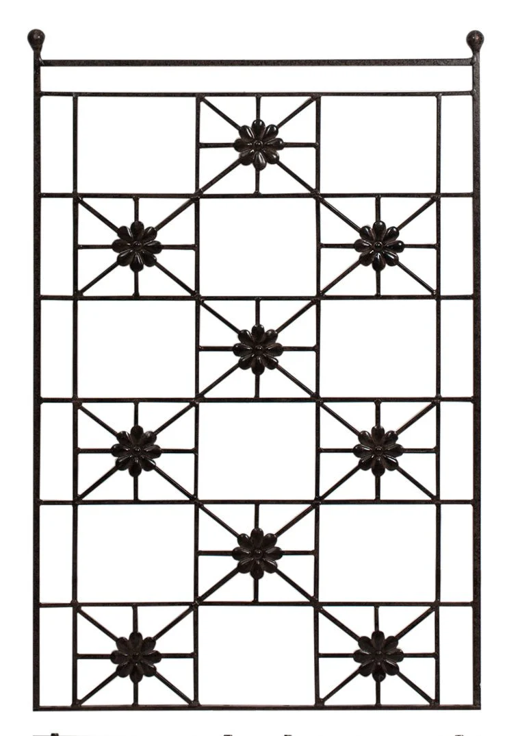 H Potter Delaney Freestanding Trellis – 69" Tall Charcoal Brown - Iron Garden Screen - Image 5