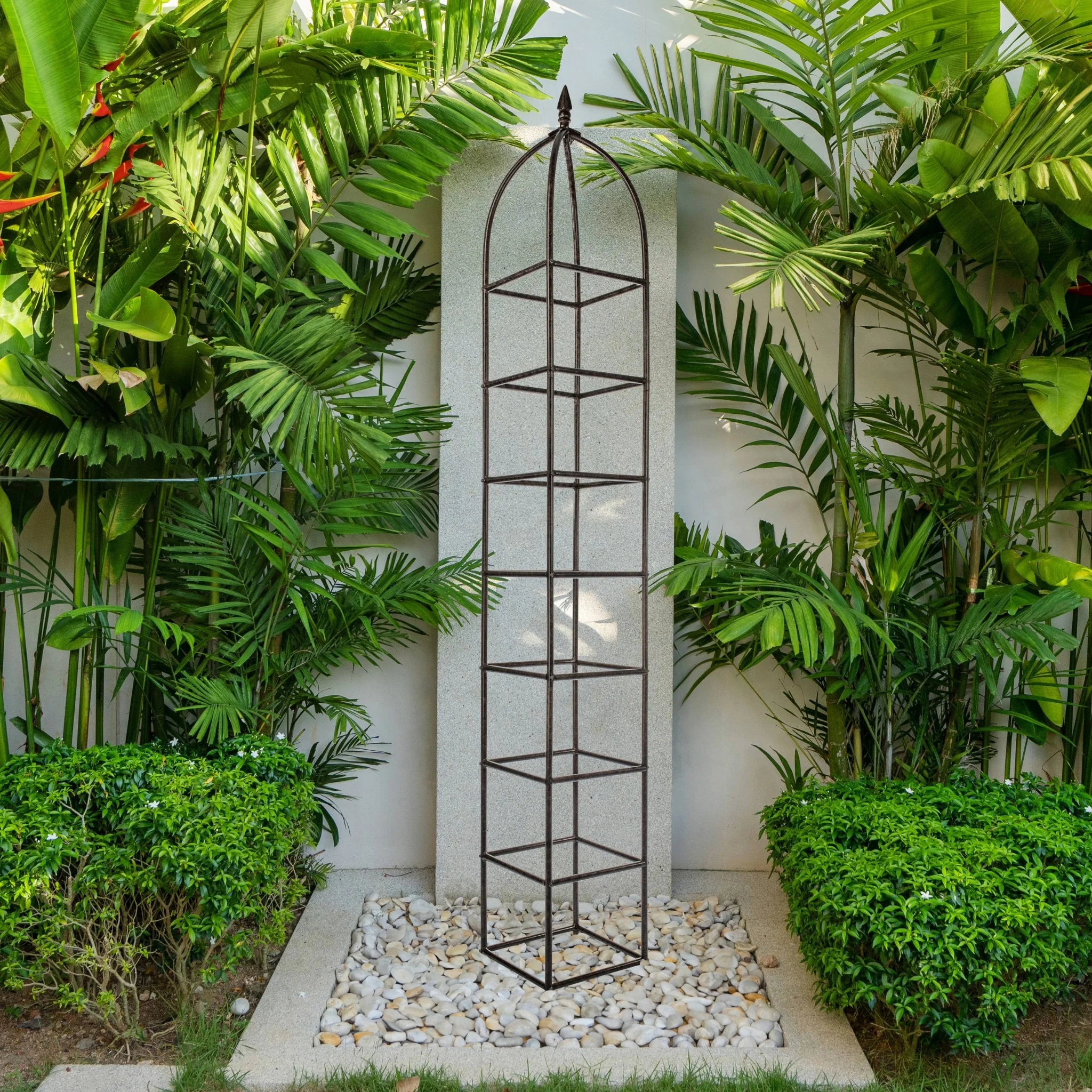 H Potter Chic Farming Obelisk Trellis 12" Square 101" Tall - Image 4
