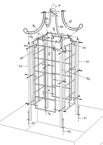 H Potter Architectural Estate Obelisk Trellis for Climbing Plants (87.75") - Image 10