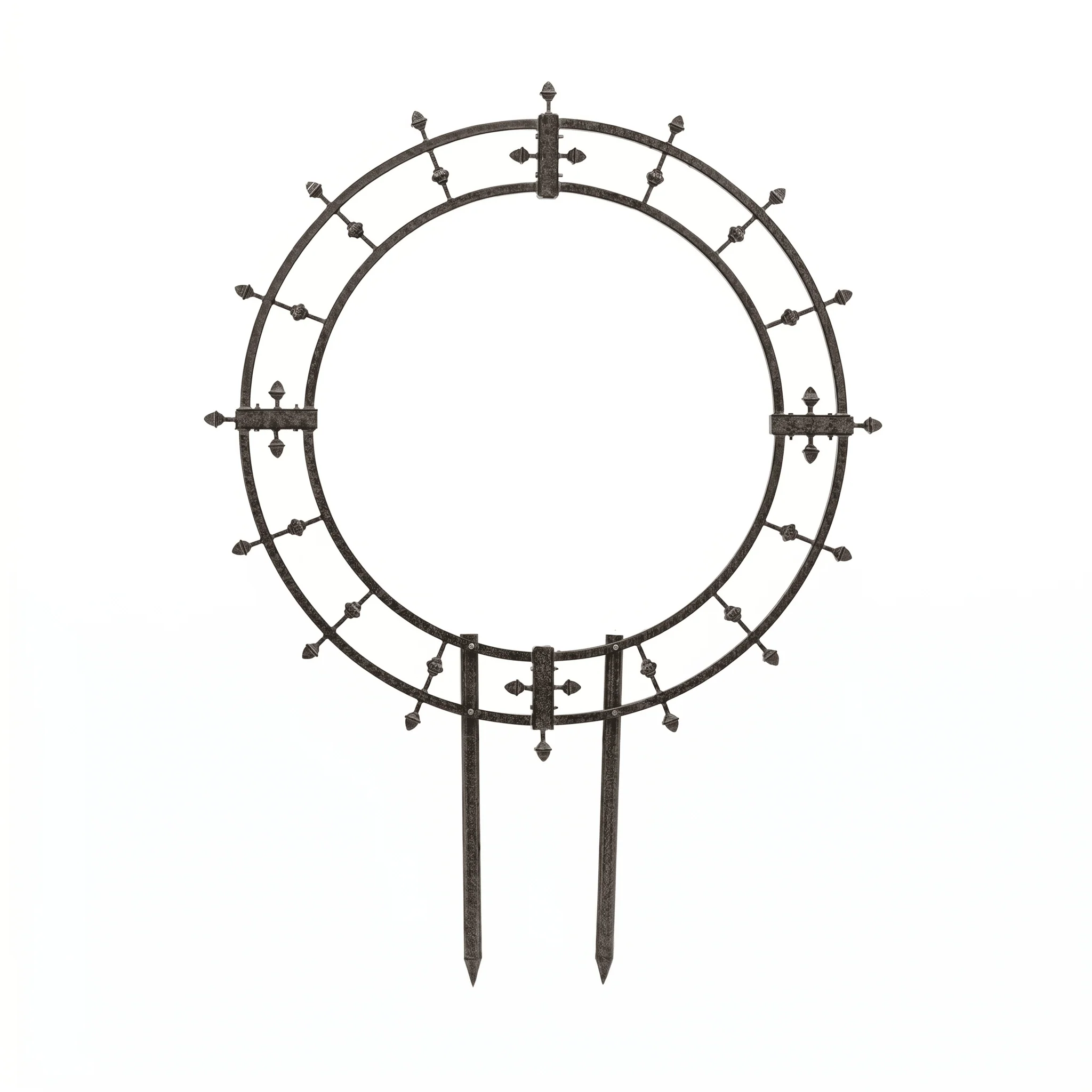 H Potter Heirloom Round Metal Garden Trellis – For Climbing Plants - Charcoal Brown - Image 3