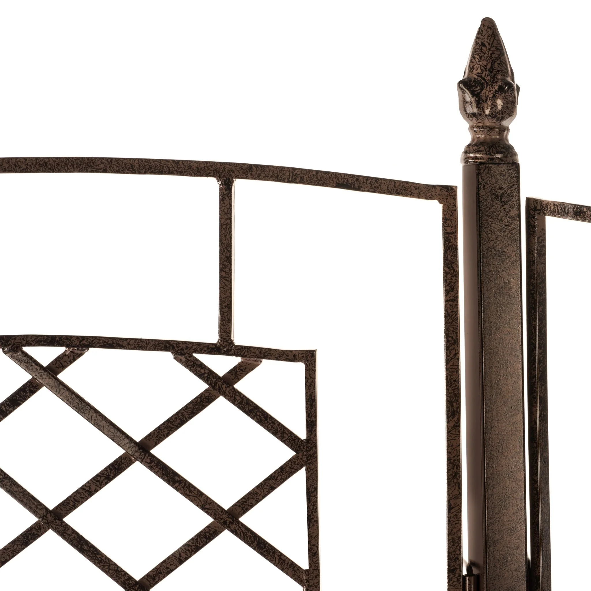 H Potter Augusta Large Three-Panel Garden Trellis Screen - Charcoal Brown - Image 11