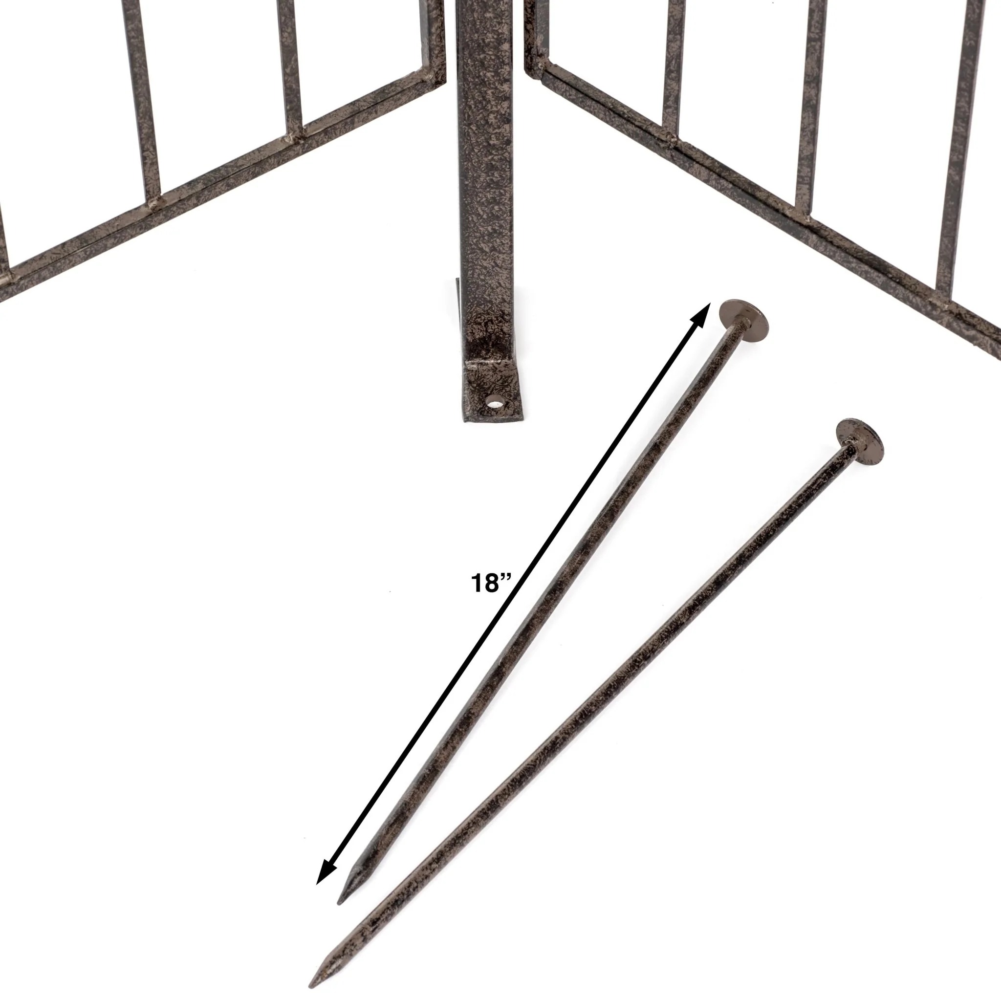 H Potter Augusta Large Three-Panel Garden Trellis Screen - Charcoal Brown - Image 7