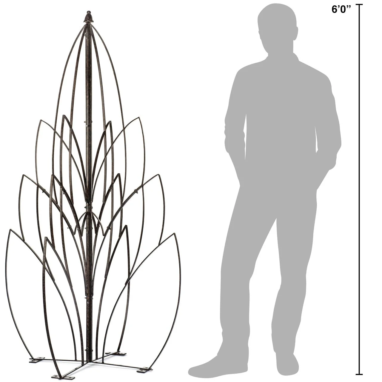 H Potter Lotus Bud Garden Trellis Metal Yard Art - Image 3