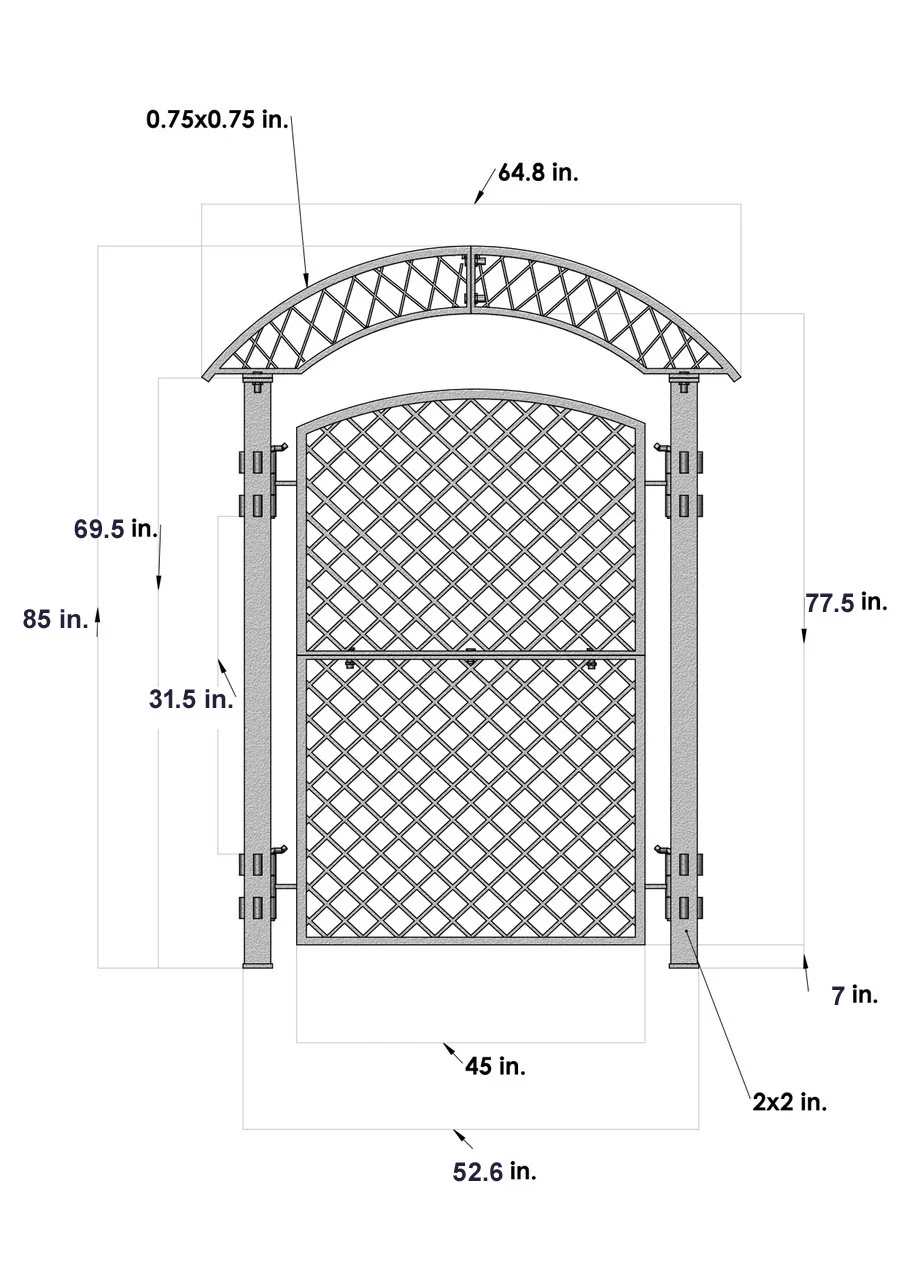 H Potter Savannah - Metal Garden Trellis - Freestanding Heavy Duty Screen - Image 2
