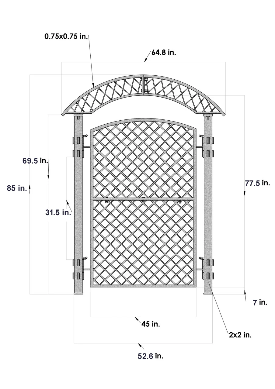 H Potter Savannah Metal Garden Trellis - Freestanding - Large Heavy Duty Screen Set of Two - Image 3