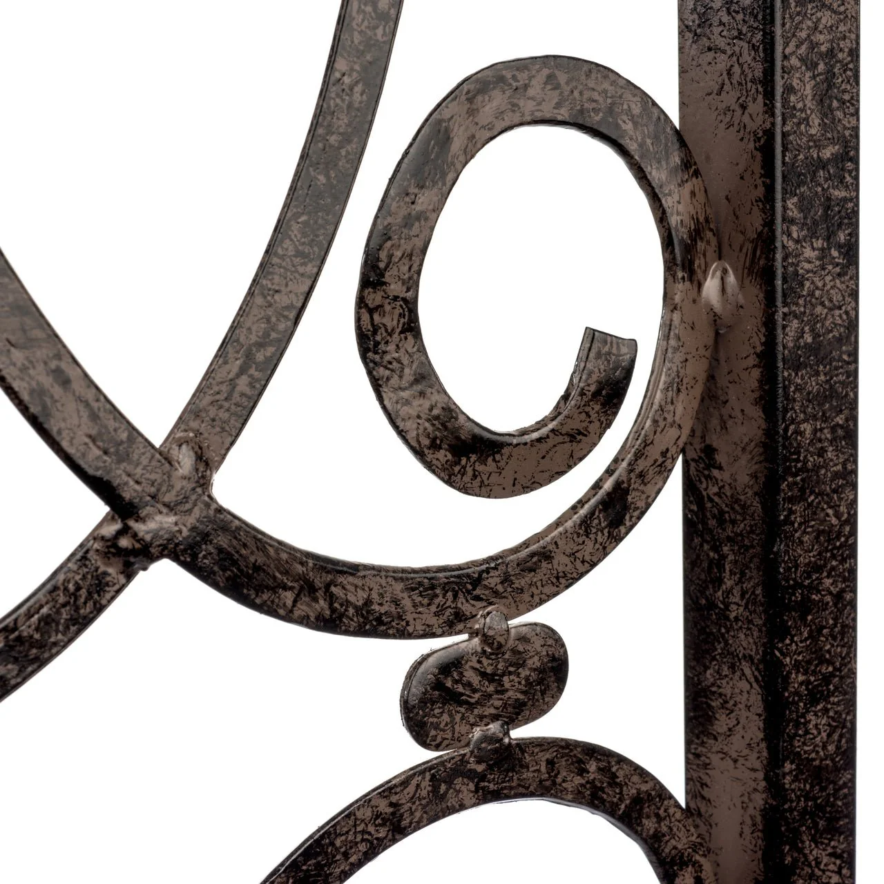 H Potter Heritage Scroll Garden Trellis – Metal Freestanding - Charcoal Brown - Image 8