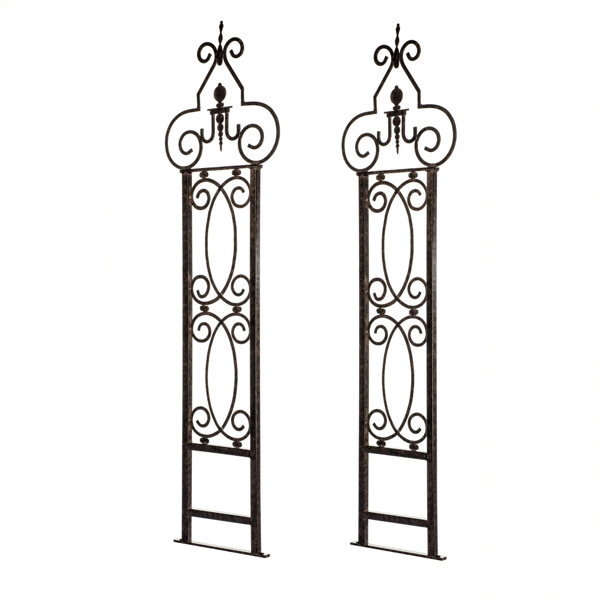 H Potter Heritage Scroll Garden Trellis Set of 2 – Freestanding - Charcoal Brown - Image 7