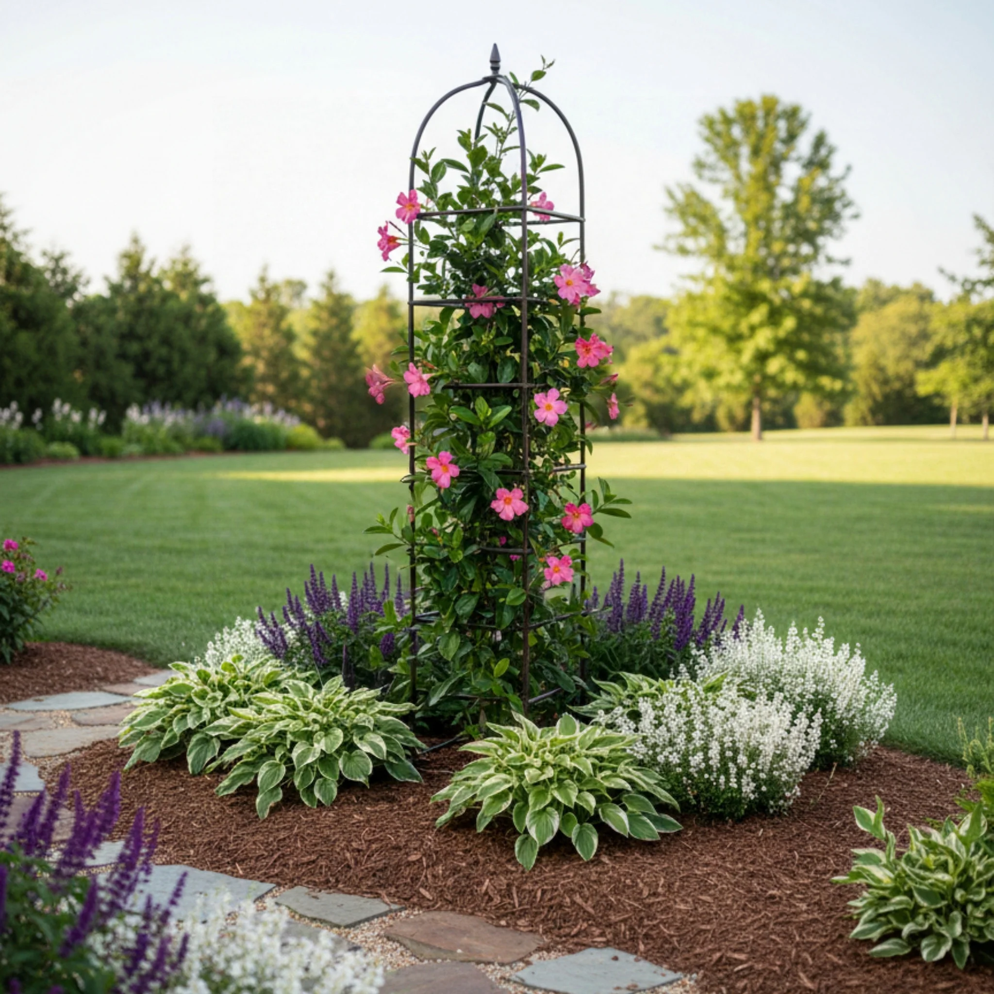 H Potter Chic Farming Obelisk Trellis - Large 18" Square 103" Tall - Image 4