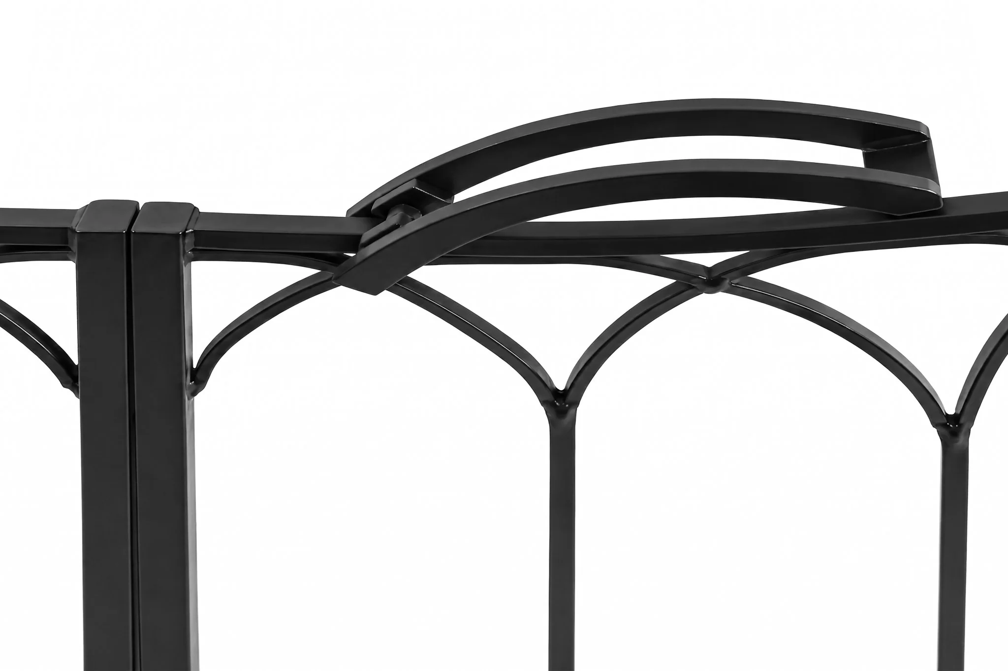 H Potter Gothic Arbor Arch with Gate - Freestanding Garden Gateway Arbor - Image 11