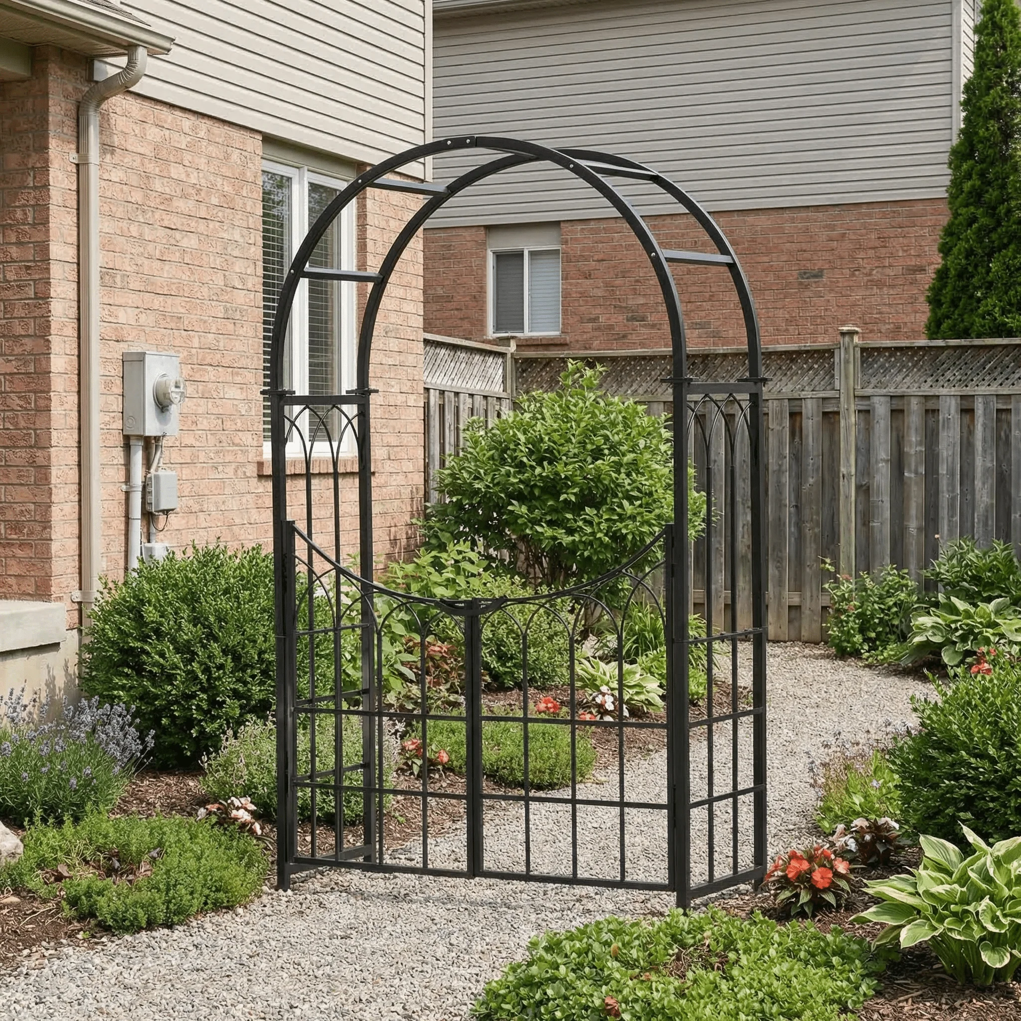 H Potter Gothic Arbor Arch – Heavy Duty Freestanding Garden Arbor - Image 5